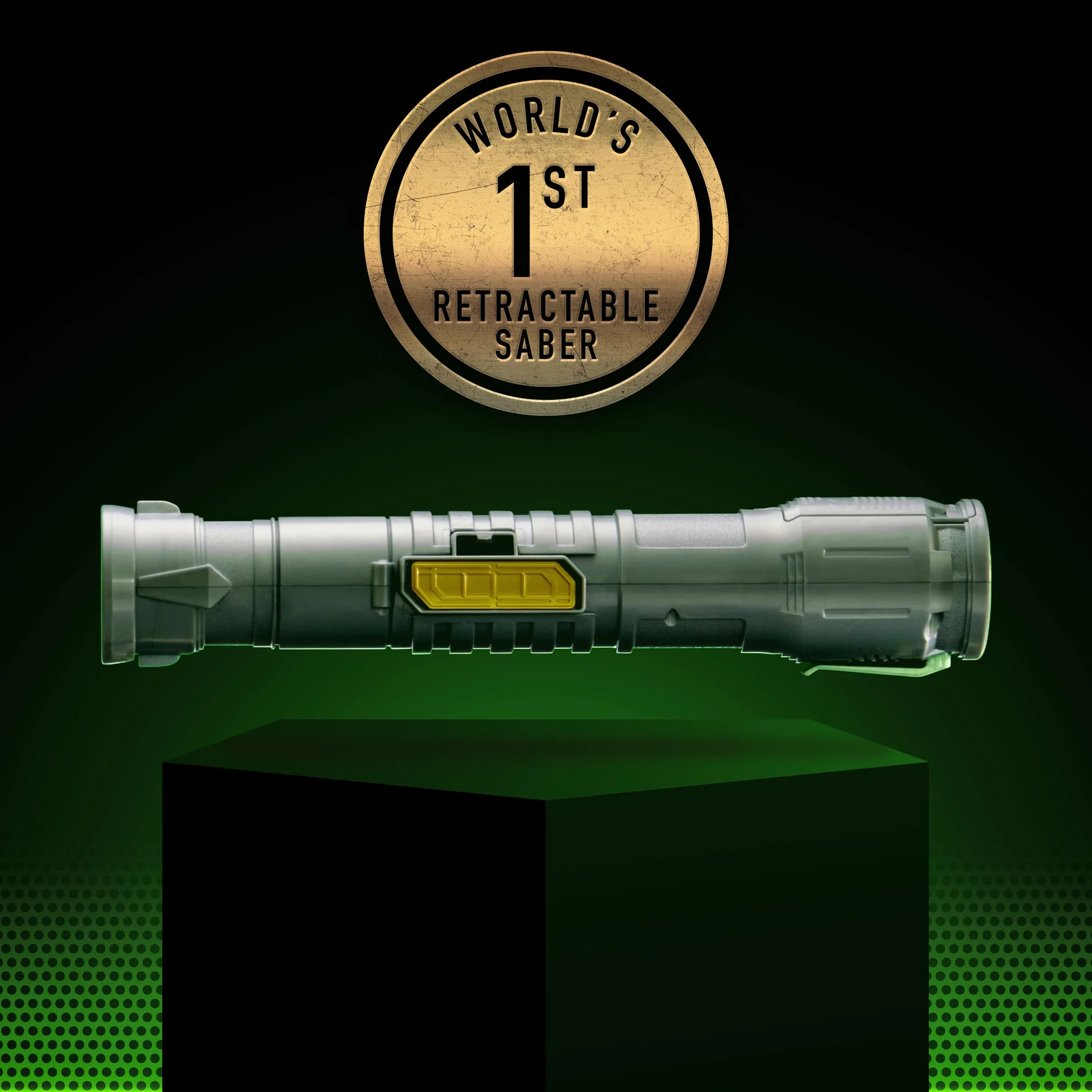 Sabre Laser pour Enfants Extensible Rétractable Automatiquement 30cm 89 cm Lumineux Réaliste Vert