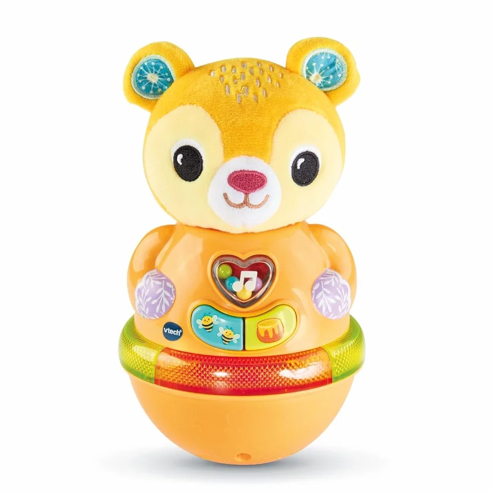 VTech Bonbon Ourson Culbuto Ours Peluche Rigolo Tourne Bascule Jeu Motricité Éveil Cadeau Bébé 6 Mois Français