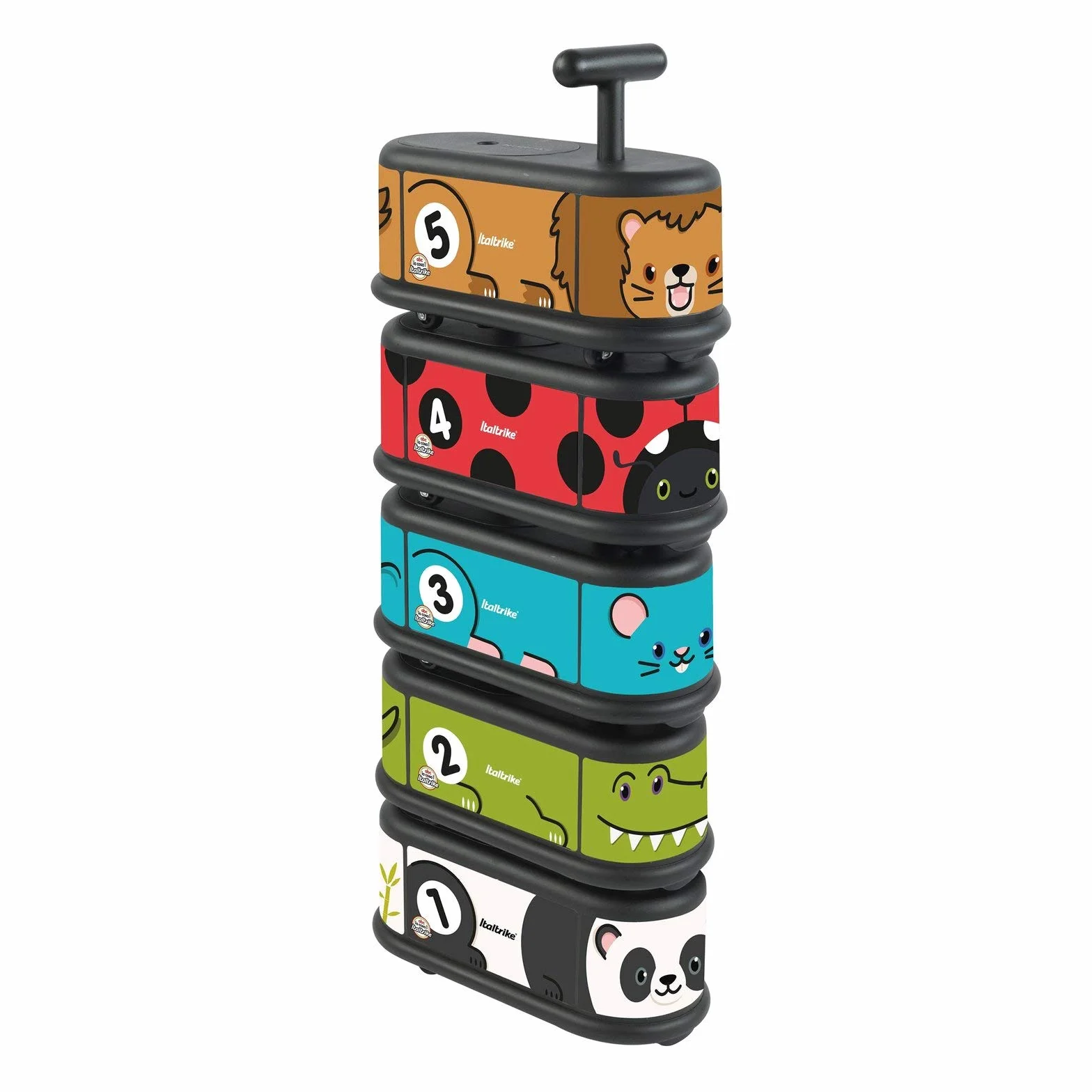 Italtrike Porteur La Cosa Camion Animal Coffre Silencieux Compact Stable Multi-Directionnel Lion