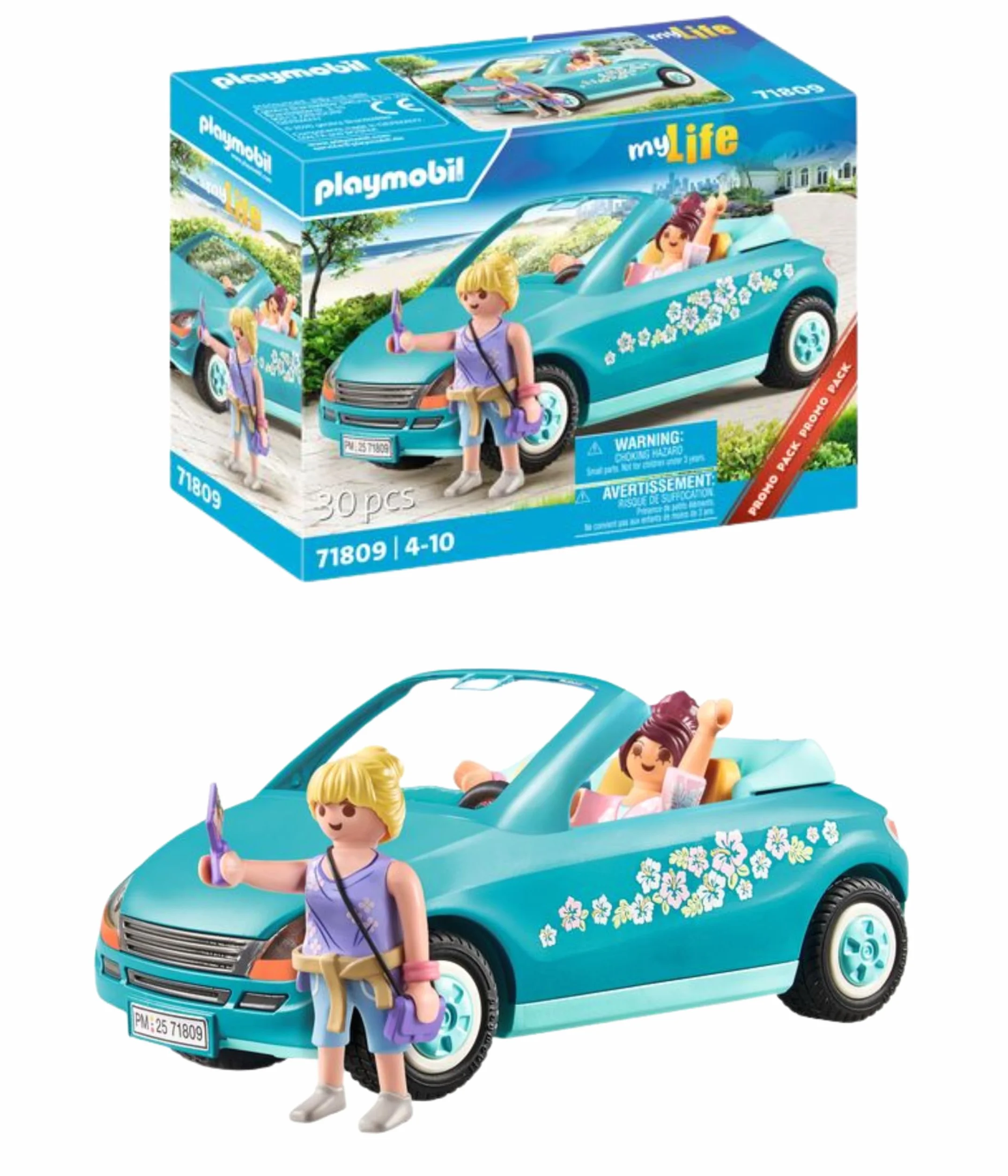 Playmobil My Life Cabriolet Voiture Jouet Enfants 4 Ans Véhicule Figurines Accessoires 71809