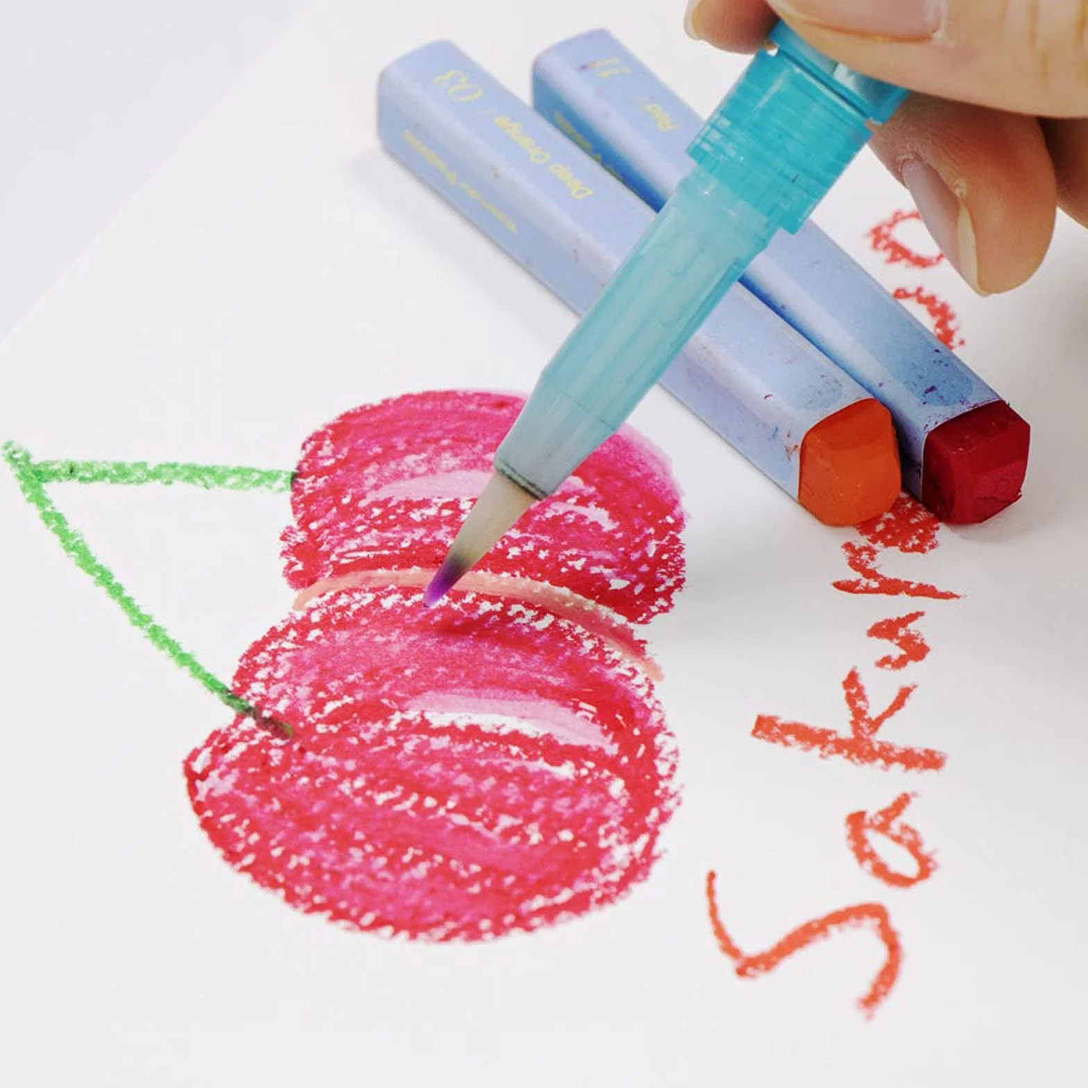 Pentel Aquash Slim Watercolour Kit with Oil Pastel