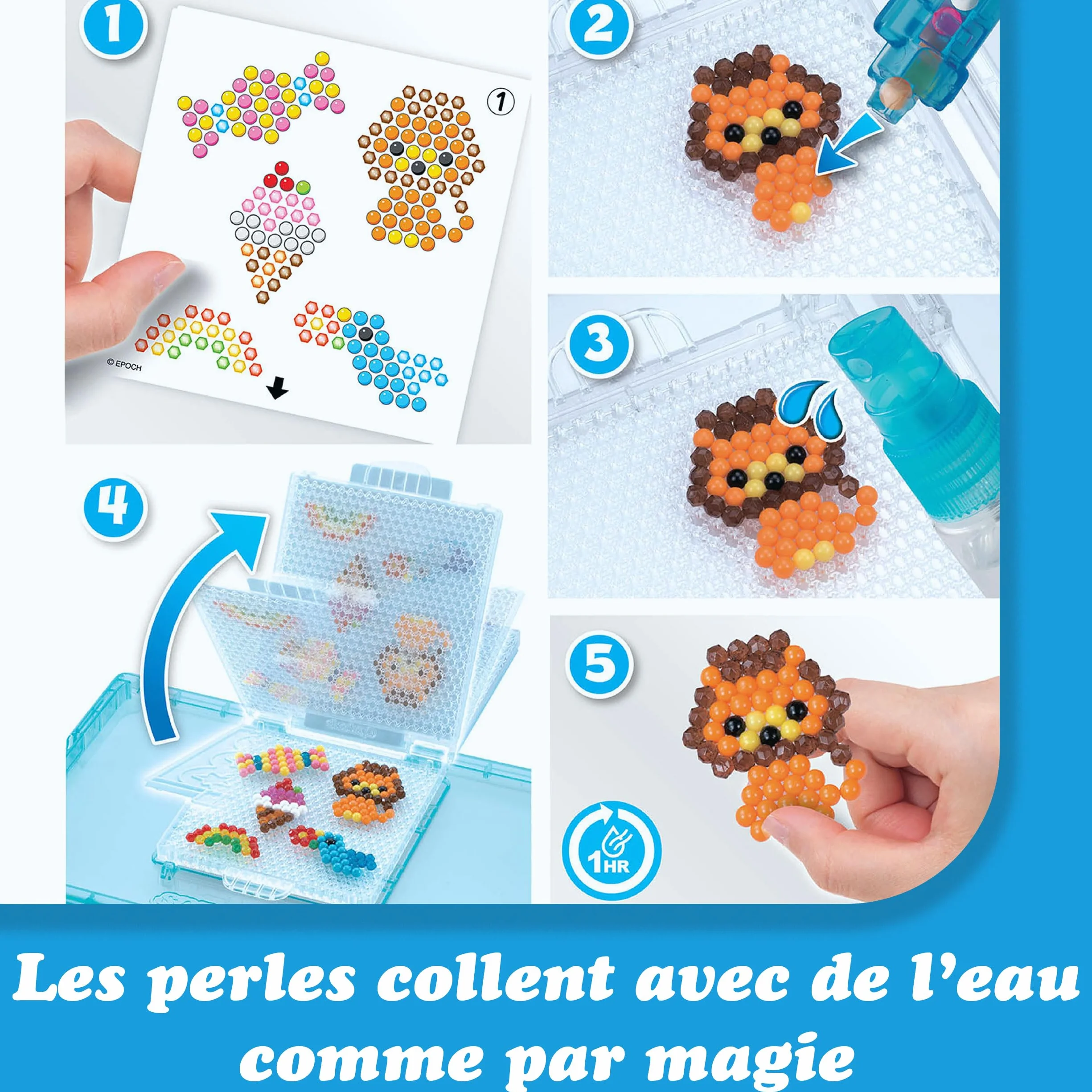 Aquabeads Méga Recharge 2400 Perles Kit Loisirs Créatifs Activité Manuelle Enfants Jouet 4 Ans+