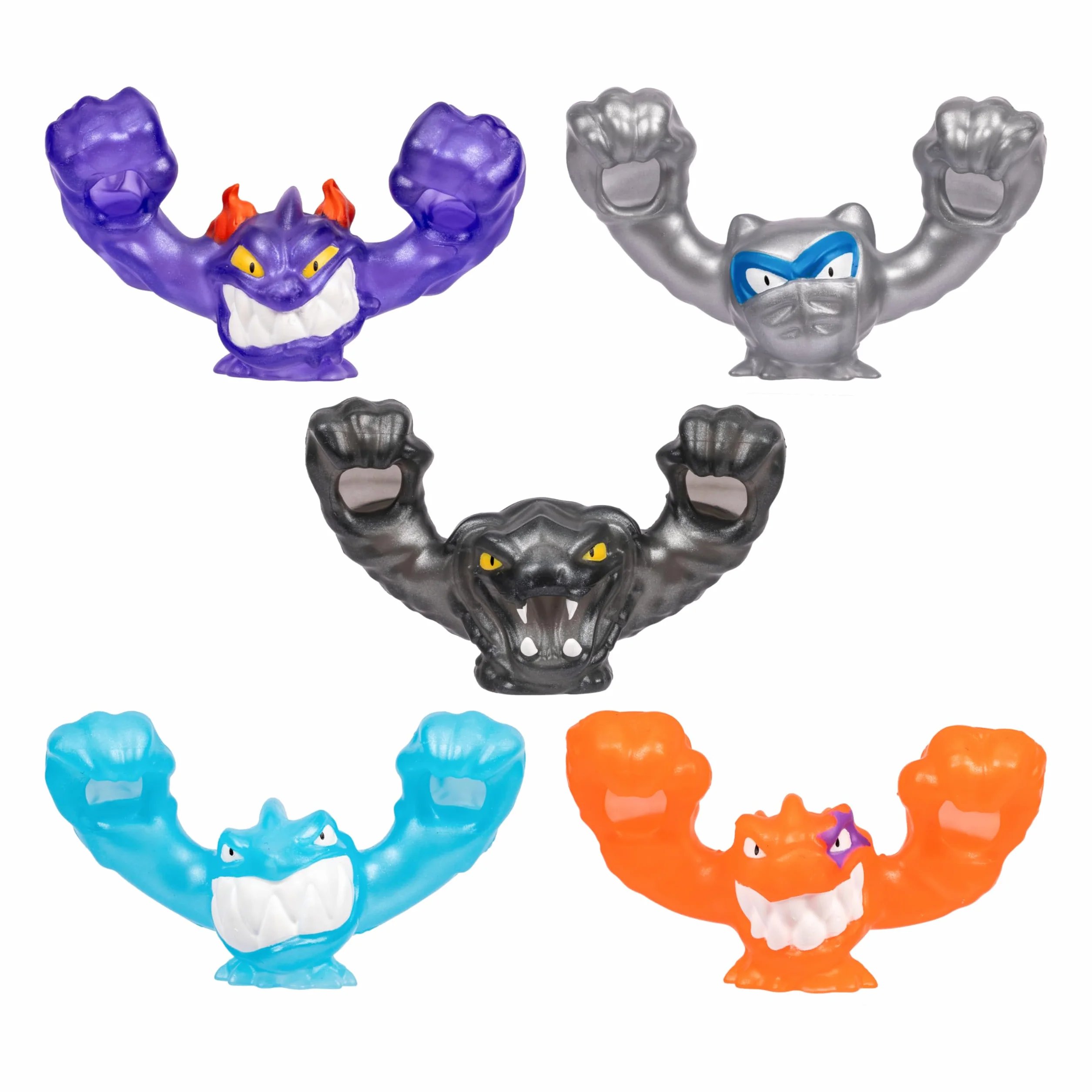 Heroes of Goo JIT Zu Meteor Madness Goo Slingers Coffret de 5 frondeurs visqueux Hyper Blast Cosmic Metallic