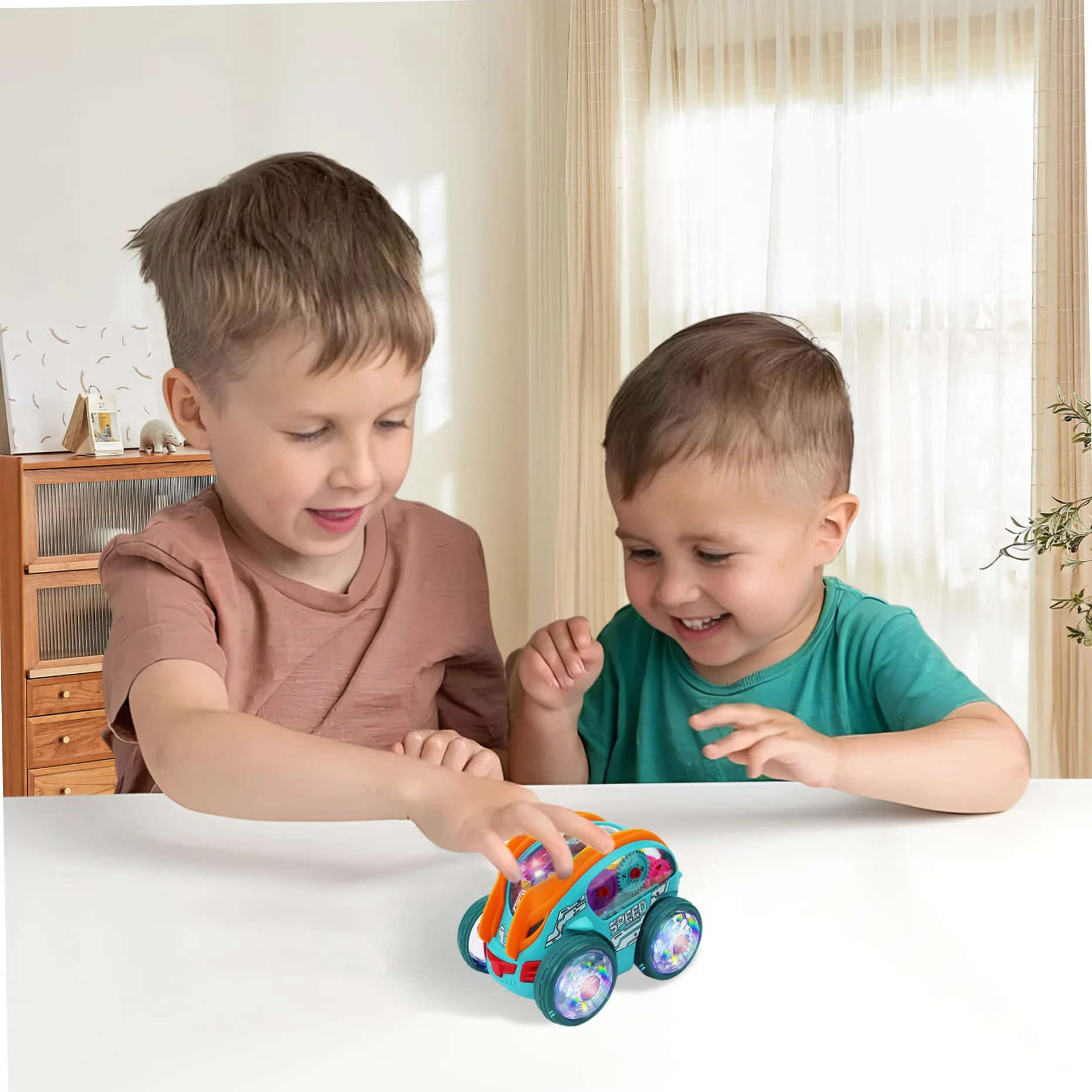 Voiture de Cascade Enfants 360° Rotatif Saut-élant