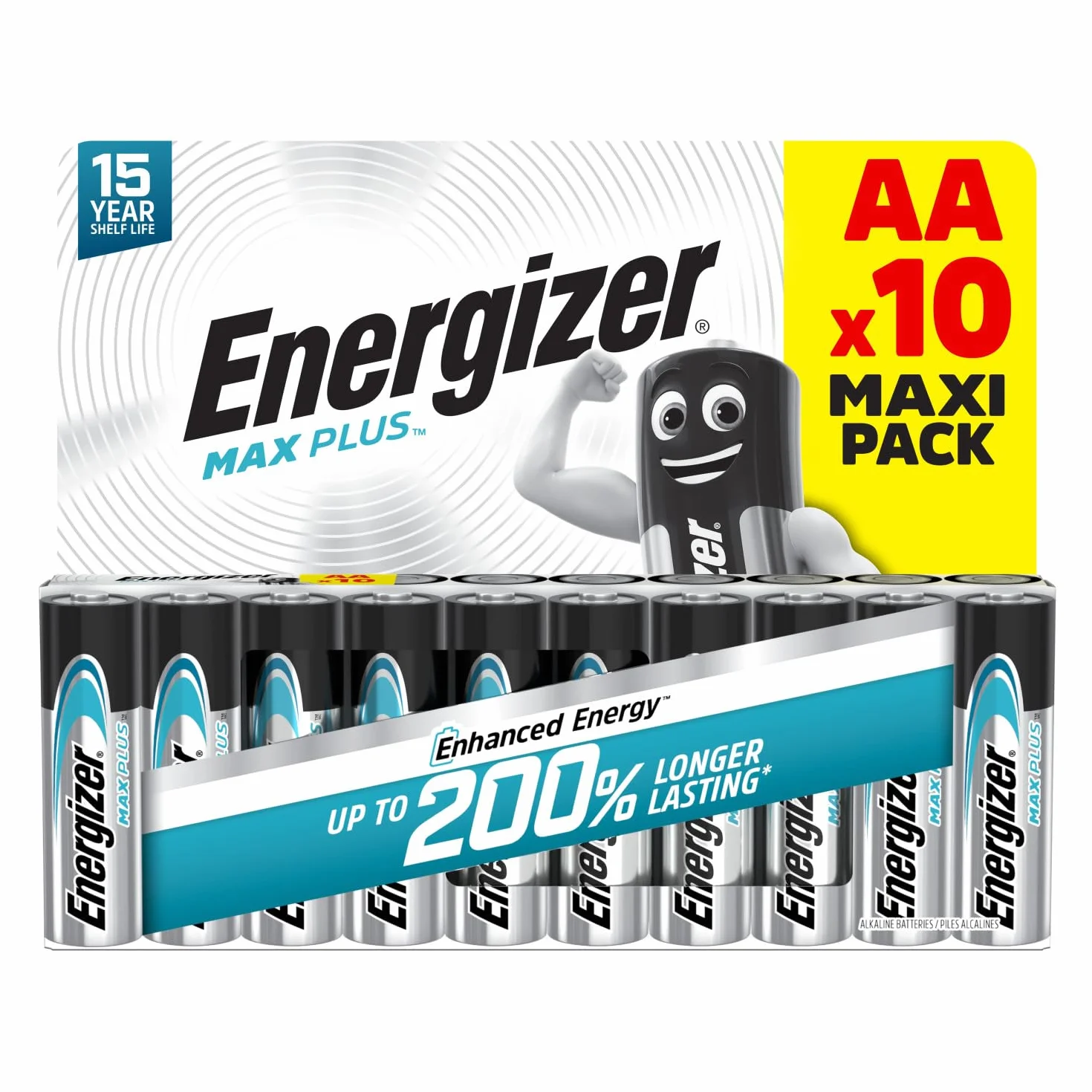 Piles alcalines AA Energizer Max Plus, Pack de X