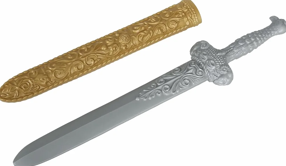Épée Romaine Jouet avec Fourreau 50 cm - Accessoire Costume Carnaval Gladiateurs Enfants Adultes