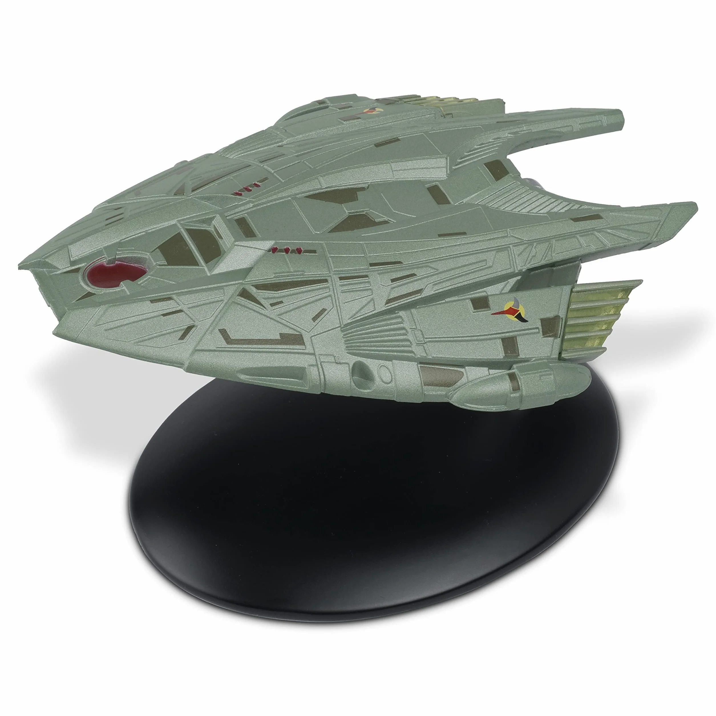 Eaglemoss Star Trek Starships Klingon Goroth Vaisseau Spatial Fonte Peinte à la Main Gris Noir