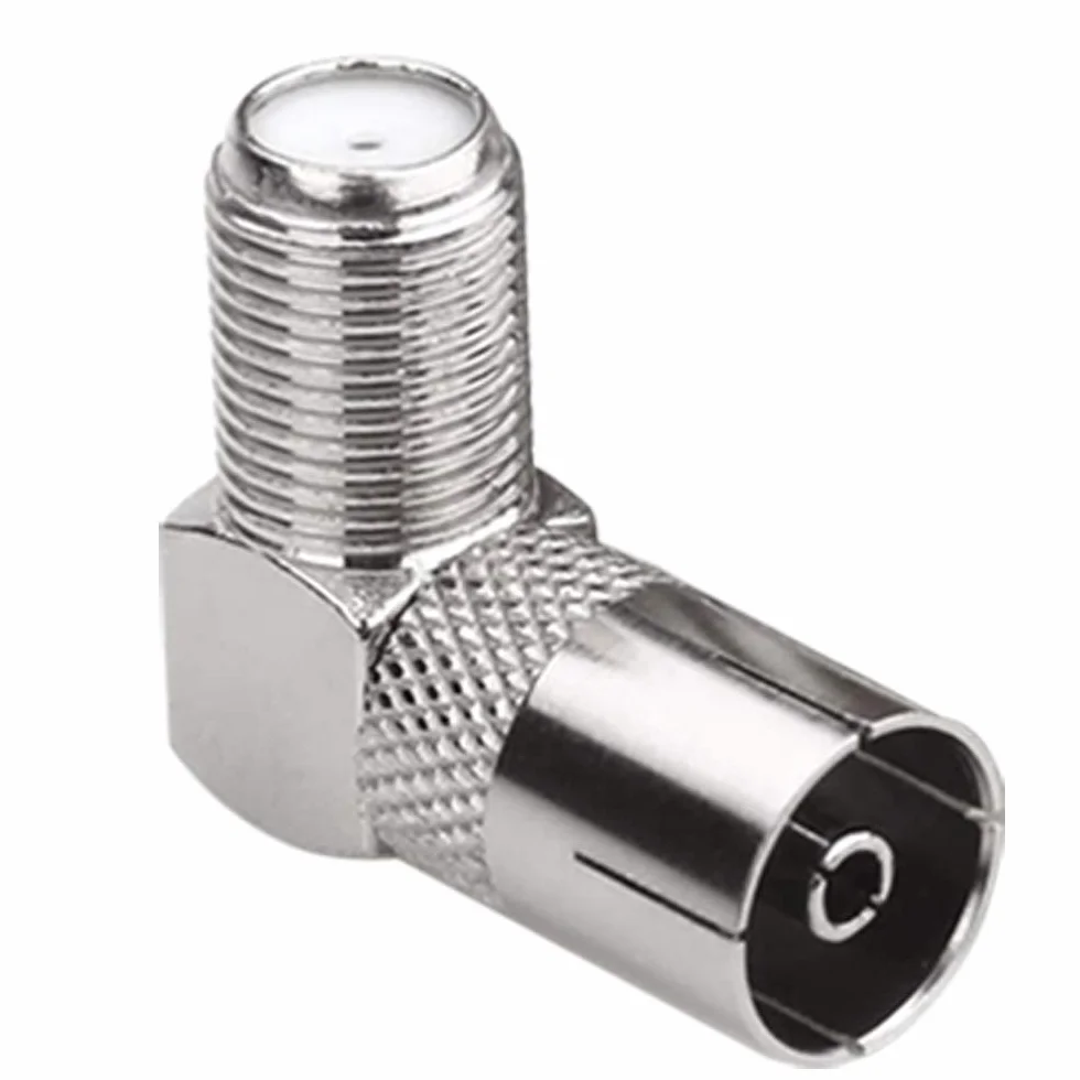 8 Pièces Connecteurs Coaxiaux RF 90 Degrés Type F Femelle à PAL Mâle/Femelle Adaptateurs Angle Droit
