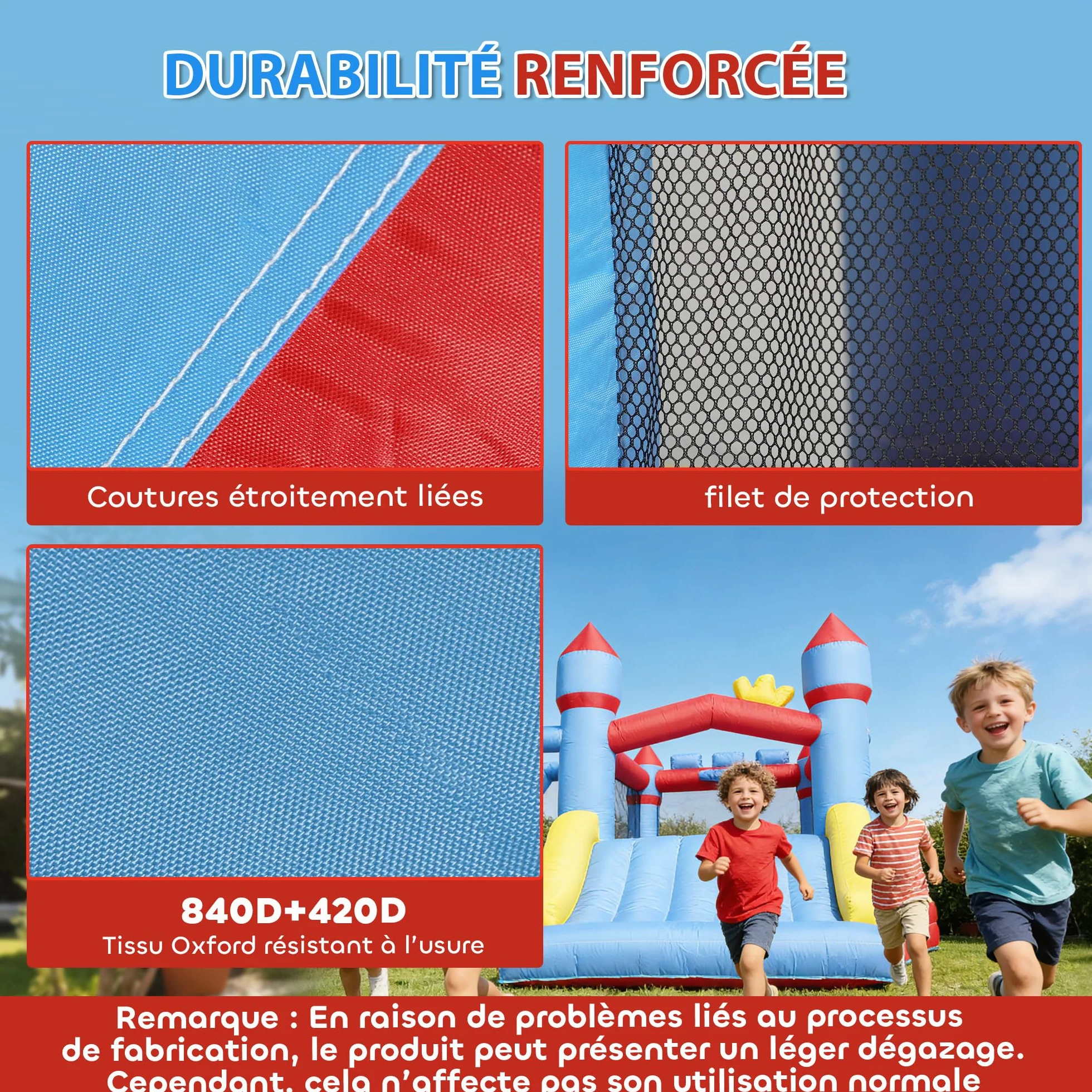 AIYAPLAY Château Gonflable 5 en 1 avec Souffleur et Pistolet à Eau, Parc Aquatique Enfants 3-8 Ans