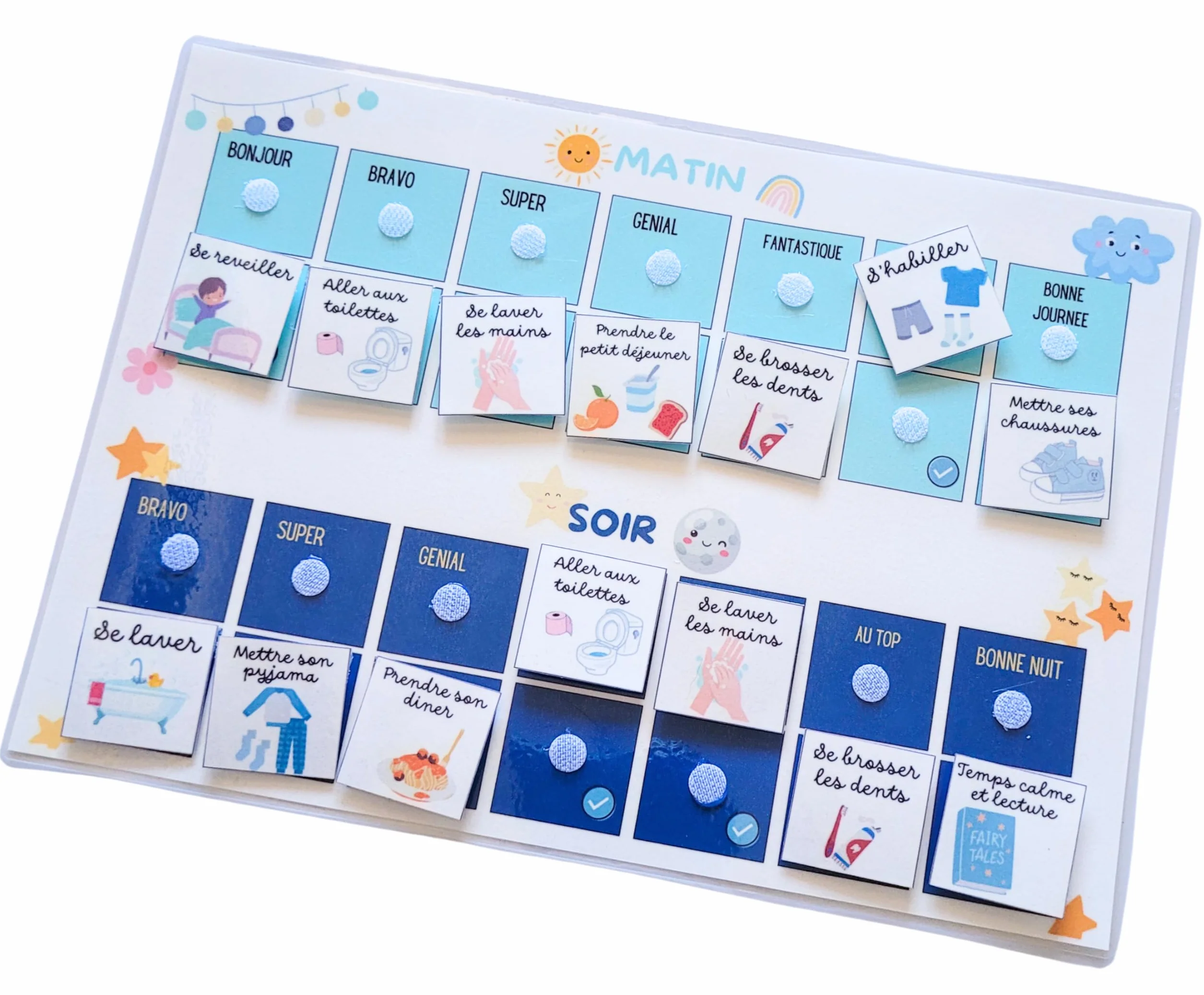Tableau de Routine journalière du Matin et du Soir pour Enfant
