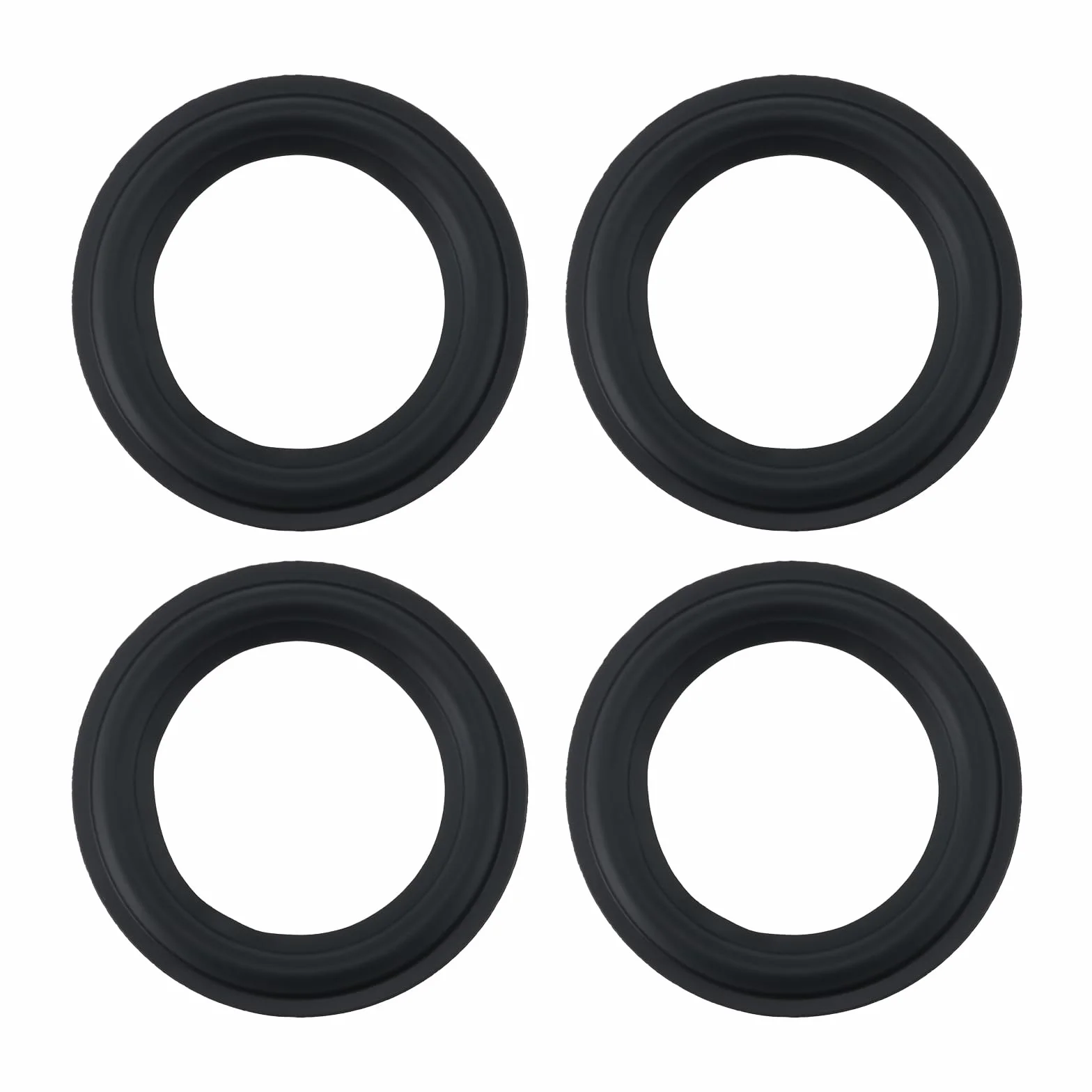 Lot de 4 Bordures en Caoutchouc pour Haut-parleurs Audio 74 x 47 mm Adaptées aux Haut-parleurs de 3 Pouces
