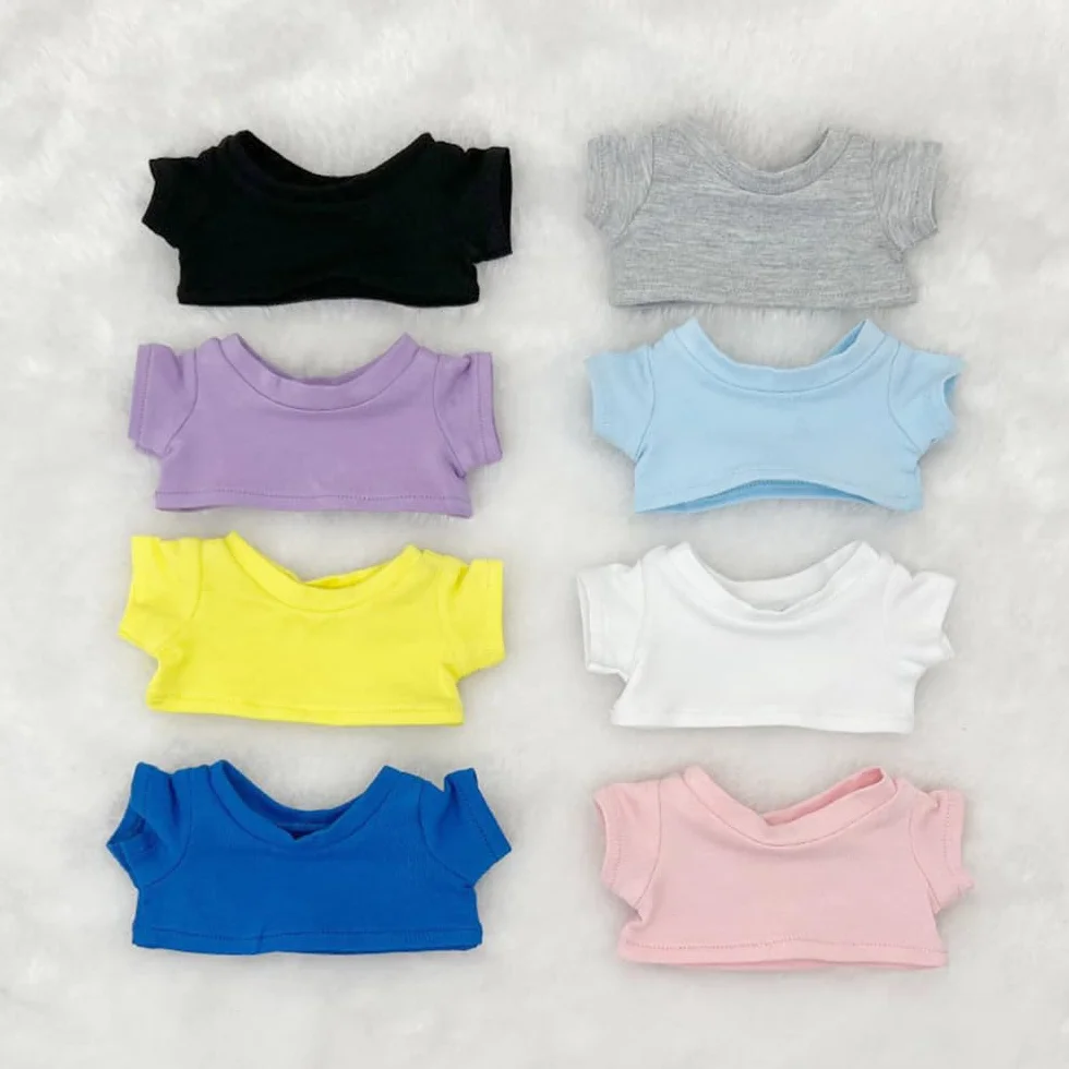 Vêtements de poupée en peluche 10-20 cm t-shirt multicolore chemises déguisement