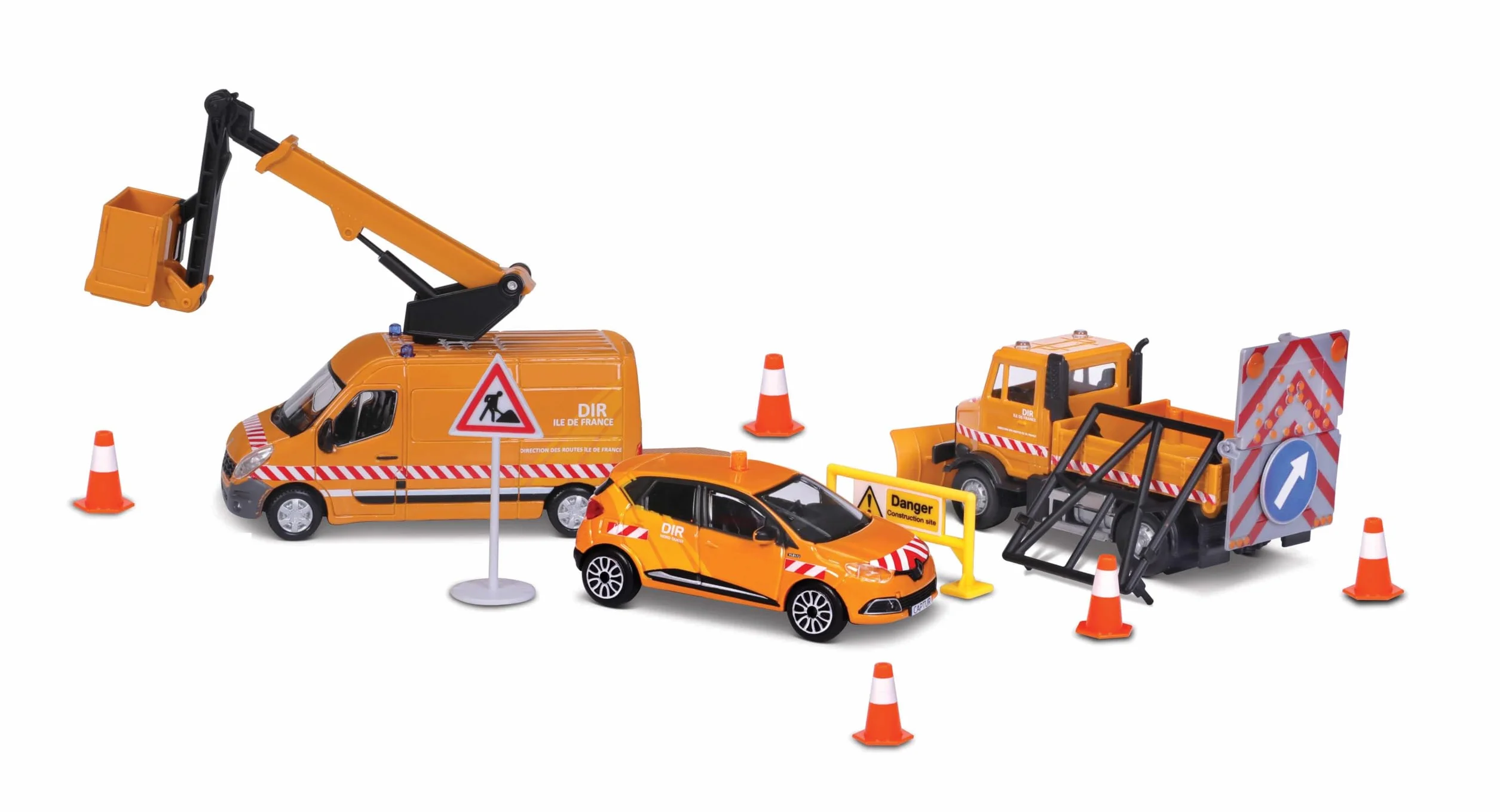 Bburago 1/43 Street Fire City Services Playset 3 véhicules 8 accessoires