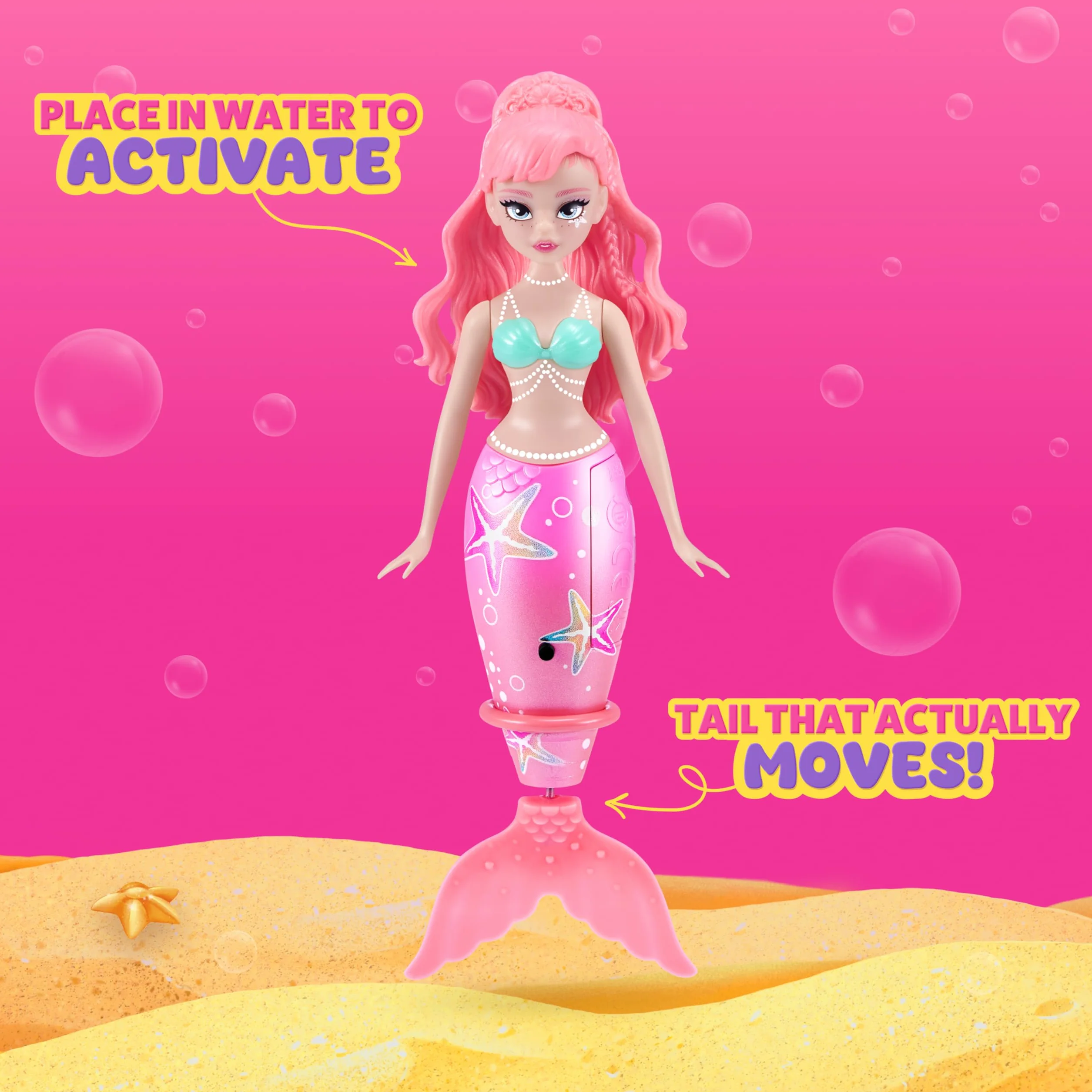 Pets Alive Water Activated Swimming Mermaid Sea Star Coral 2 PK