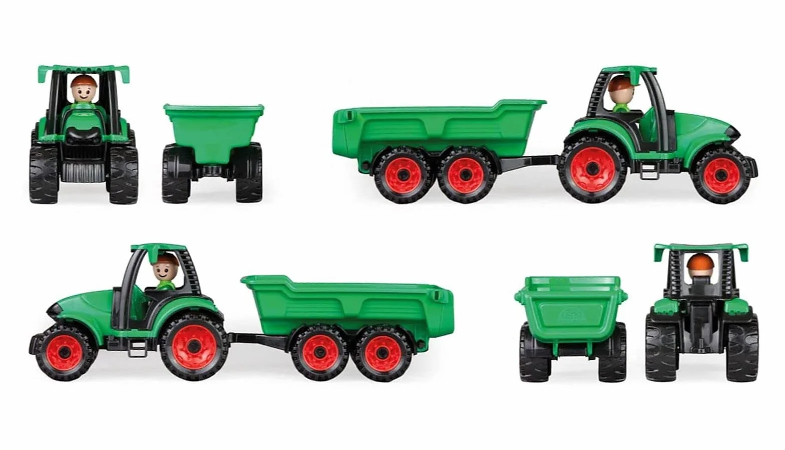 LENA Truckies Tracteur avec remorque Set de jeu 38 cm Enfants 2 Ans