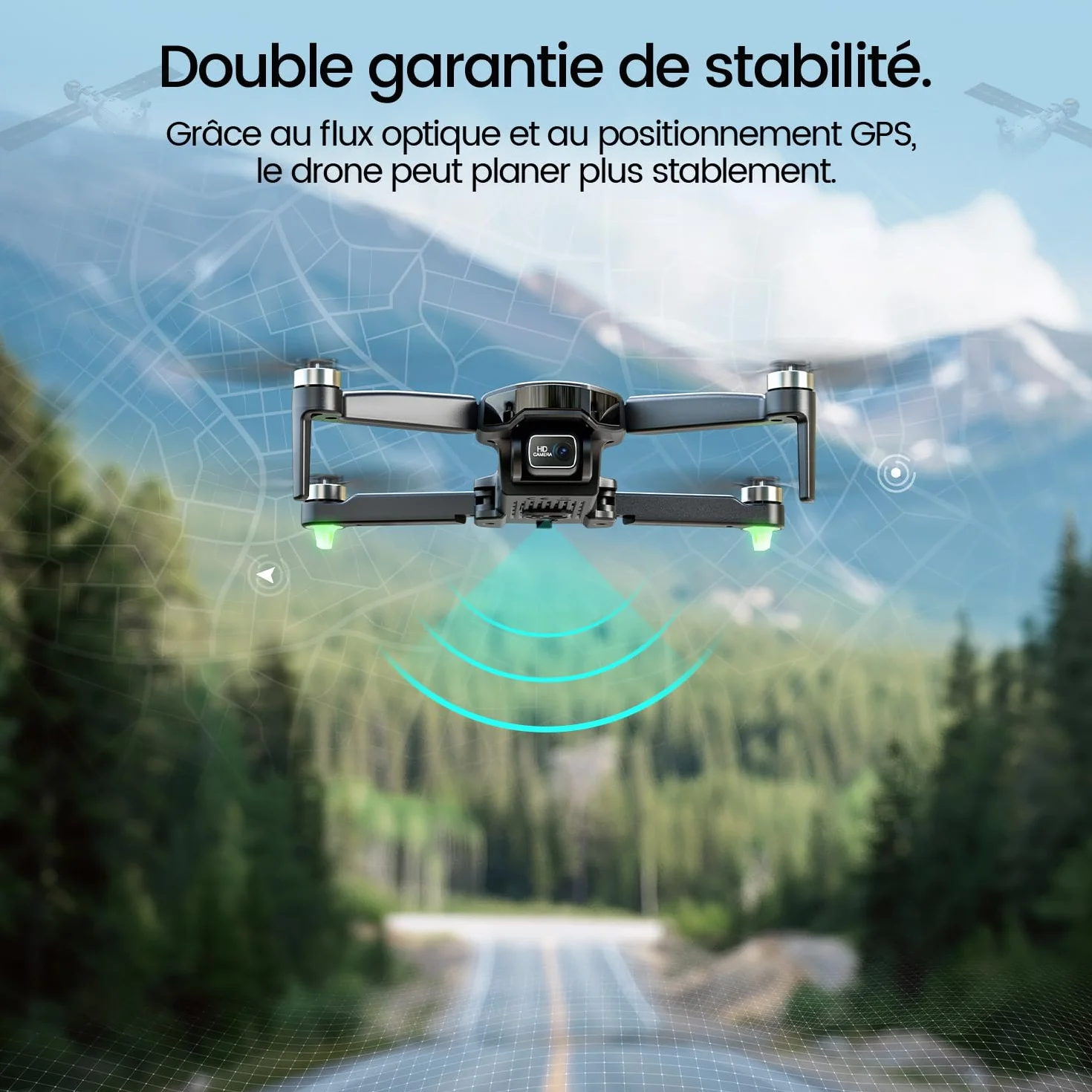 Holy Stone Drone GPS avec caméra 4K pour débutants, HS460 drone pliable avec 26 min d’autonomie, moteur sans balais, Follow Me, retour automatique, transmission FPV 5G, moins de 249 g