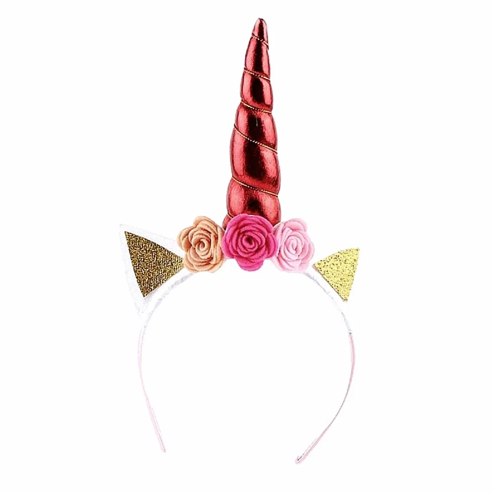Serre-tête licorne adulte paillettes arc-en-ciel cosplay carnaval halloween