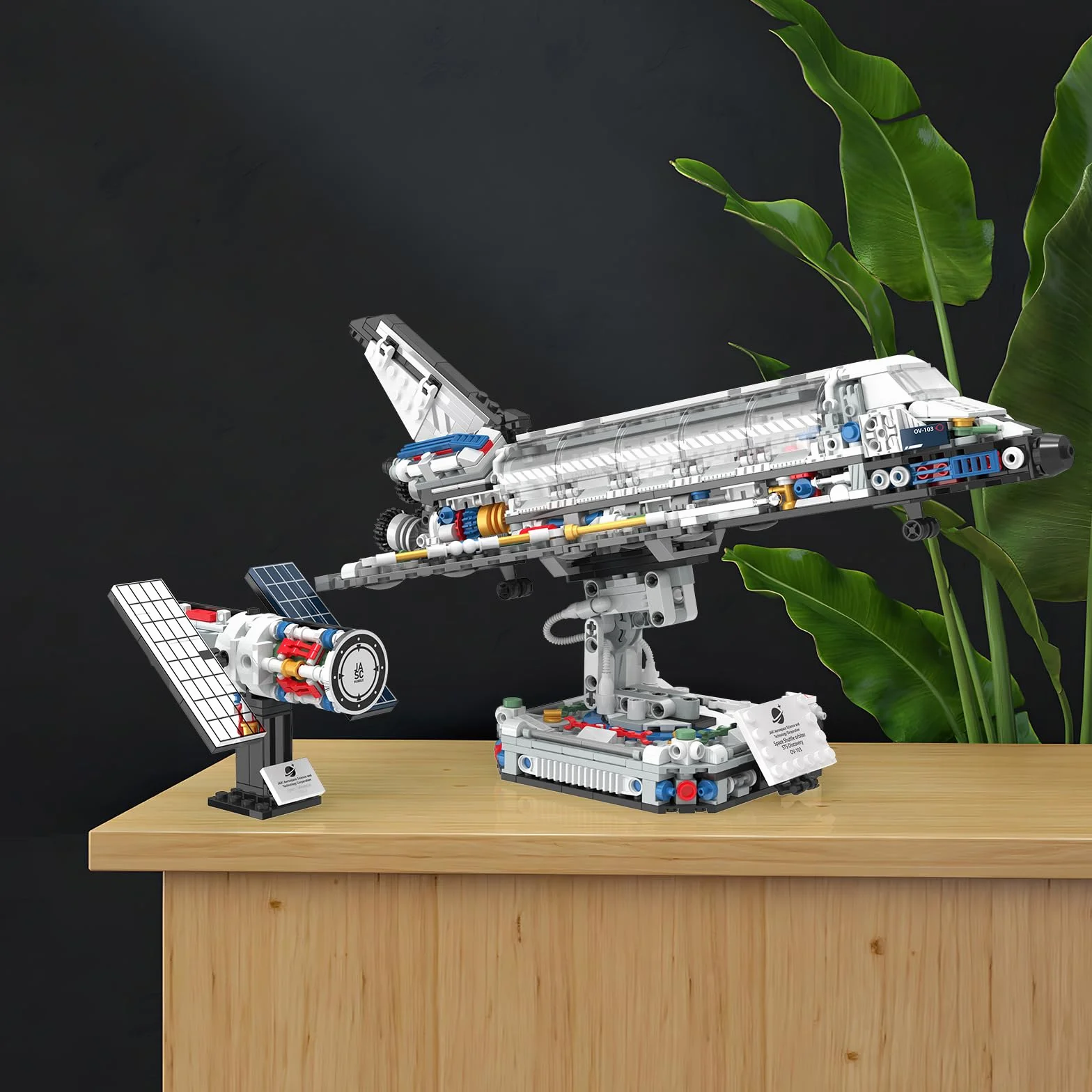 JMBricklayer Jeu de construction de navette spatiale pour adultes modèle avec support réglable 70122
