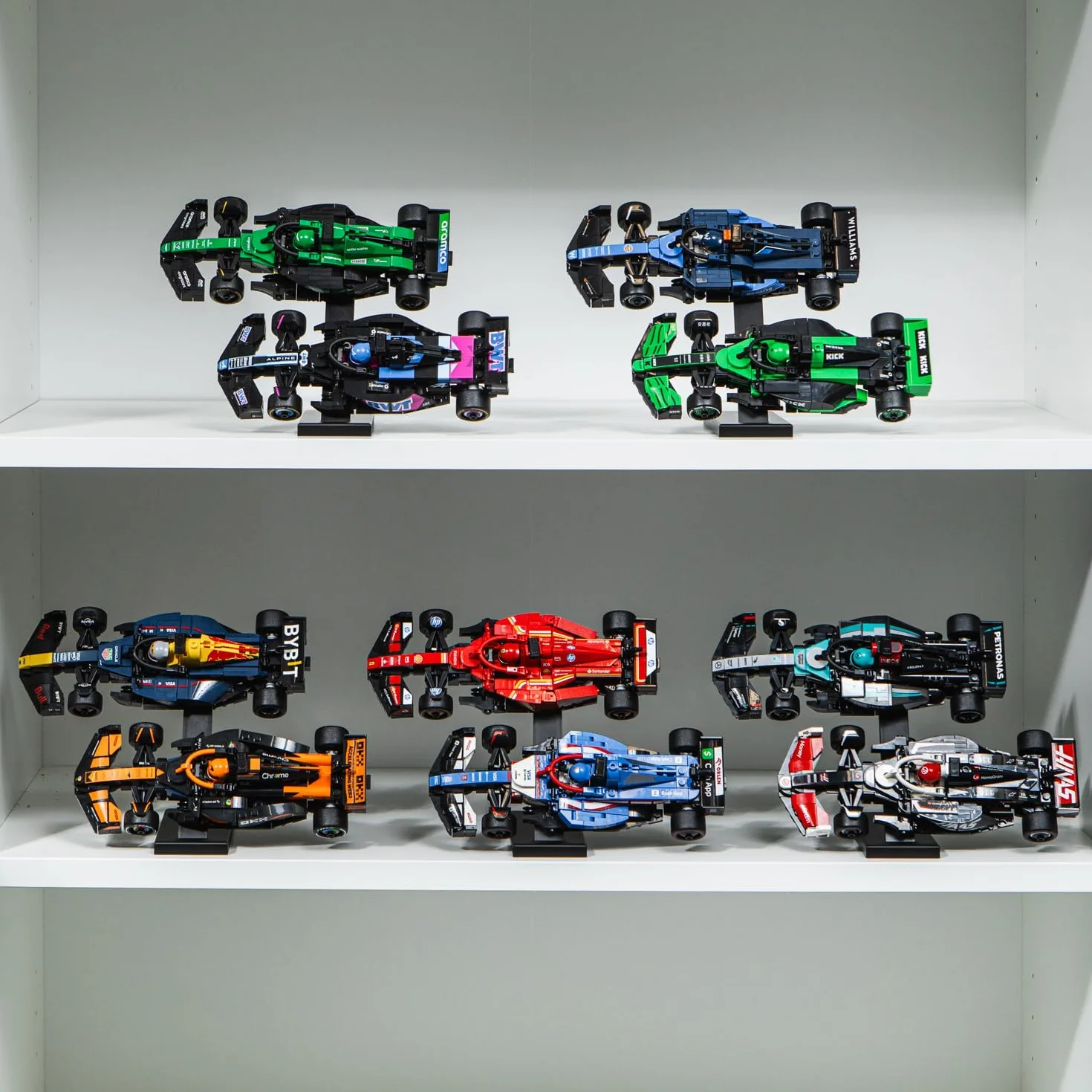 Speed Champions F1 Lot de 5 présentoirs verticaux compatibles LEGO Formula 1 76906-76919 pour 10 voitures
