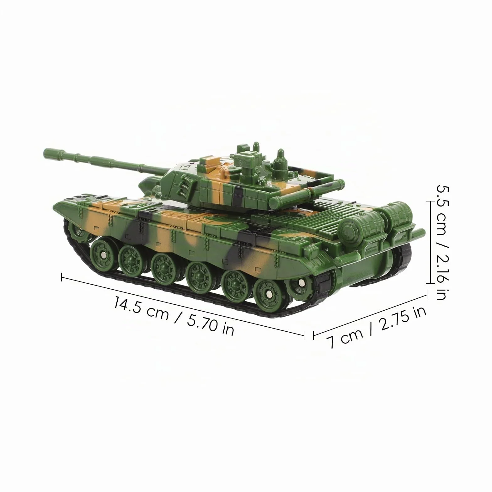 Toyvian Jouet Tank Militaire Enfant 14.5x7x5.5 cm Camouflage Léger Durable