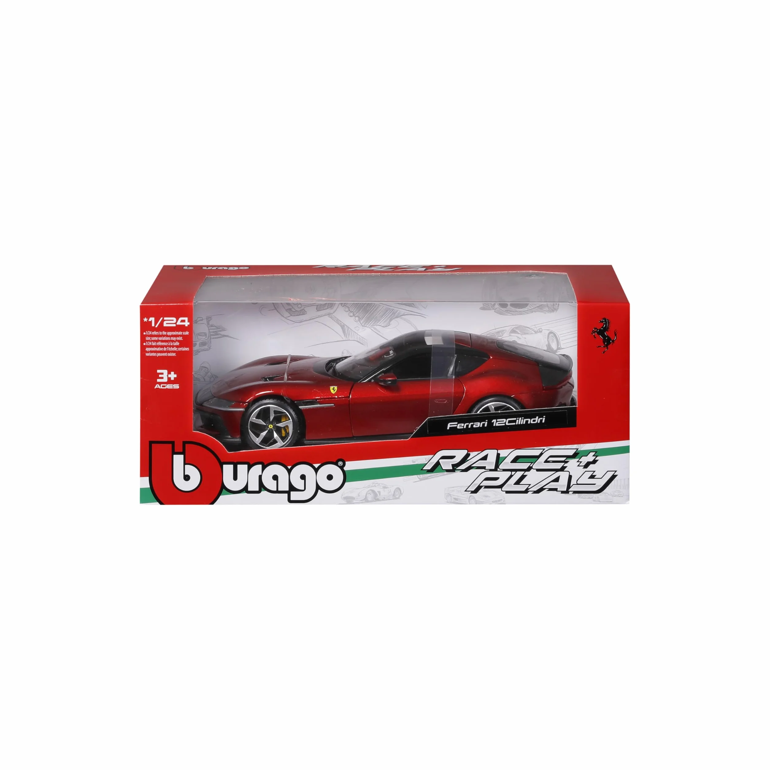 Bburago Ferrari 12 Cylindres R&P Miniature 1:25 Réplique Détaillée Capot Portes Ouvrables