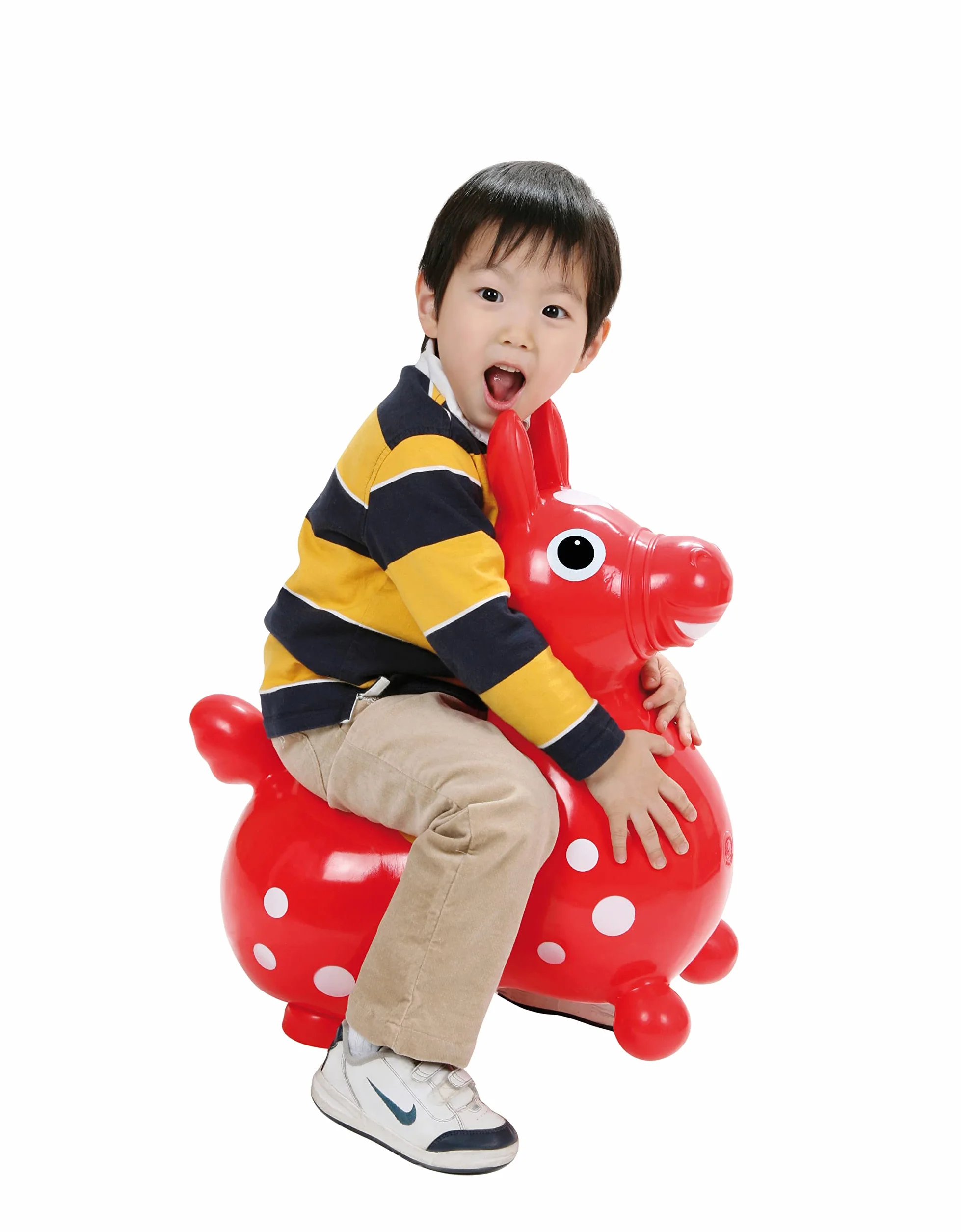 Gymnic Cheval gonflable Rody en rouge 80.02