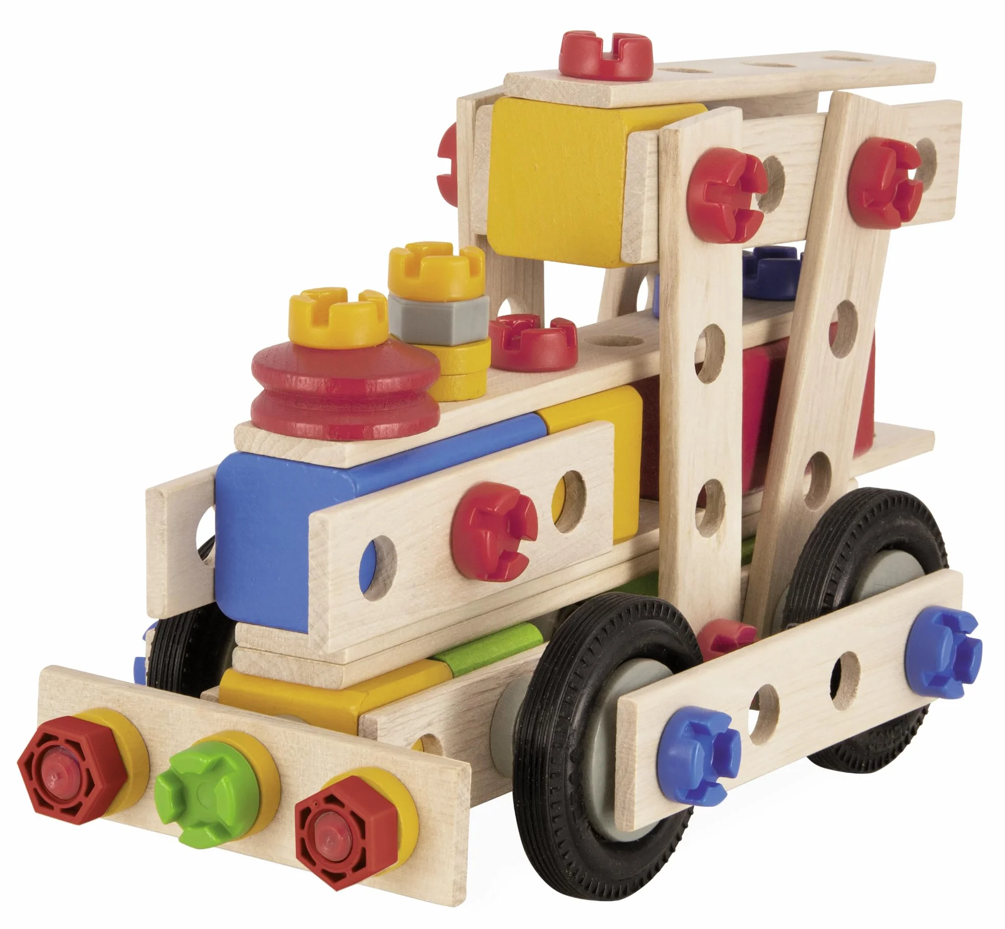 Eichhorn Maxi Grue 5 en 1 Jeu de Construction Bois 170 Pièces Bois de Hêtre FSC