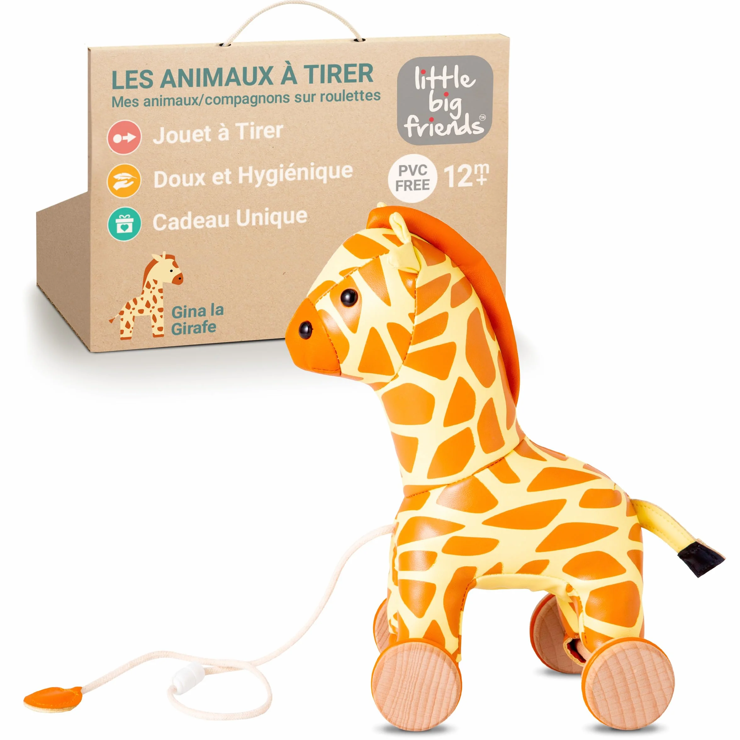Little Big Friends Pull Along Friends Gina The Giraffe Pull Toy for Baby