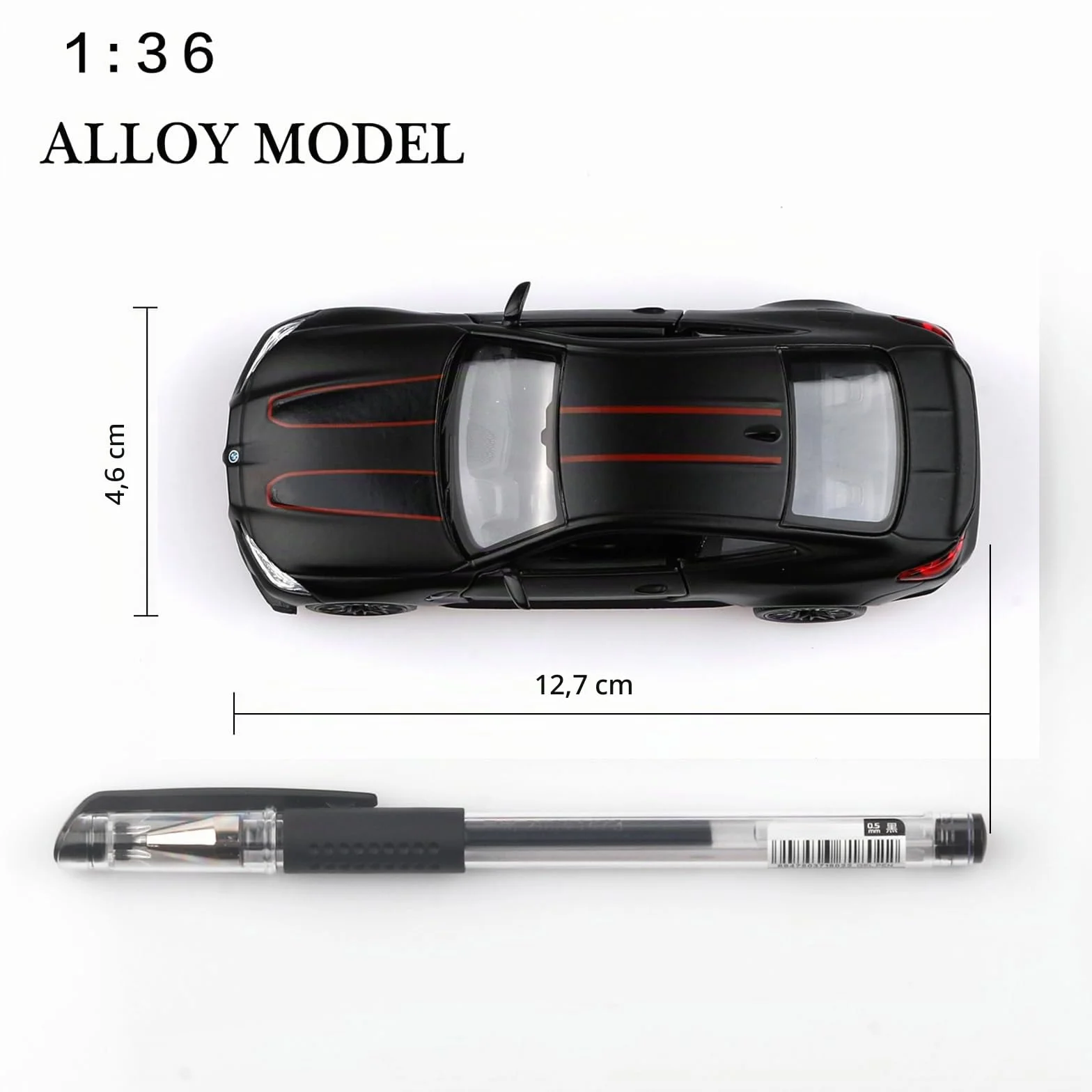 BMW M4 Maquette Voiture Échelle 1/36 Retour Arrière Jouet Cadeau Garçon Fille Noir