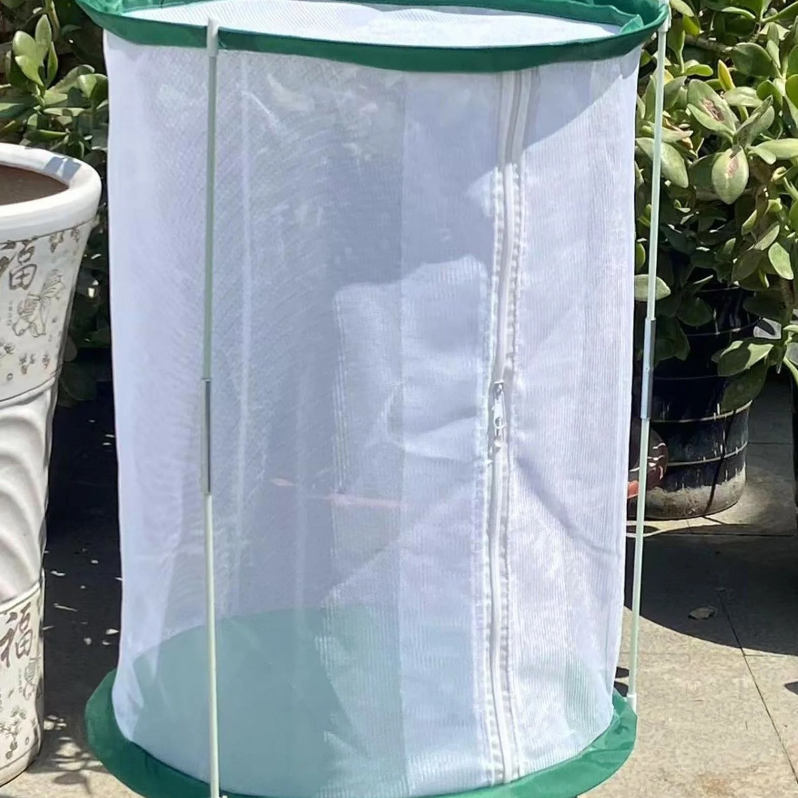 Cage à Papillons en Maille 30 x 40 cm avec Fermeture Éclair Pliante pour Jardin Observation