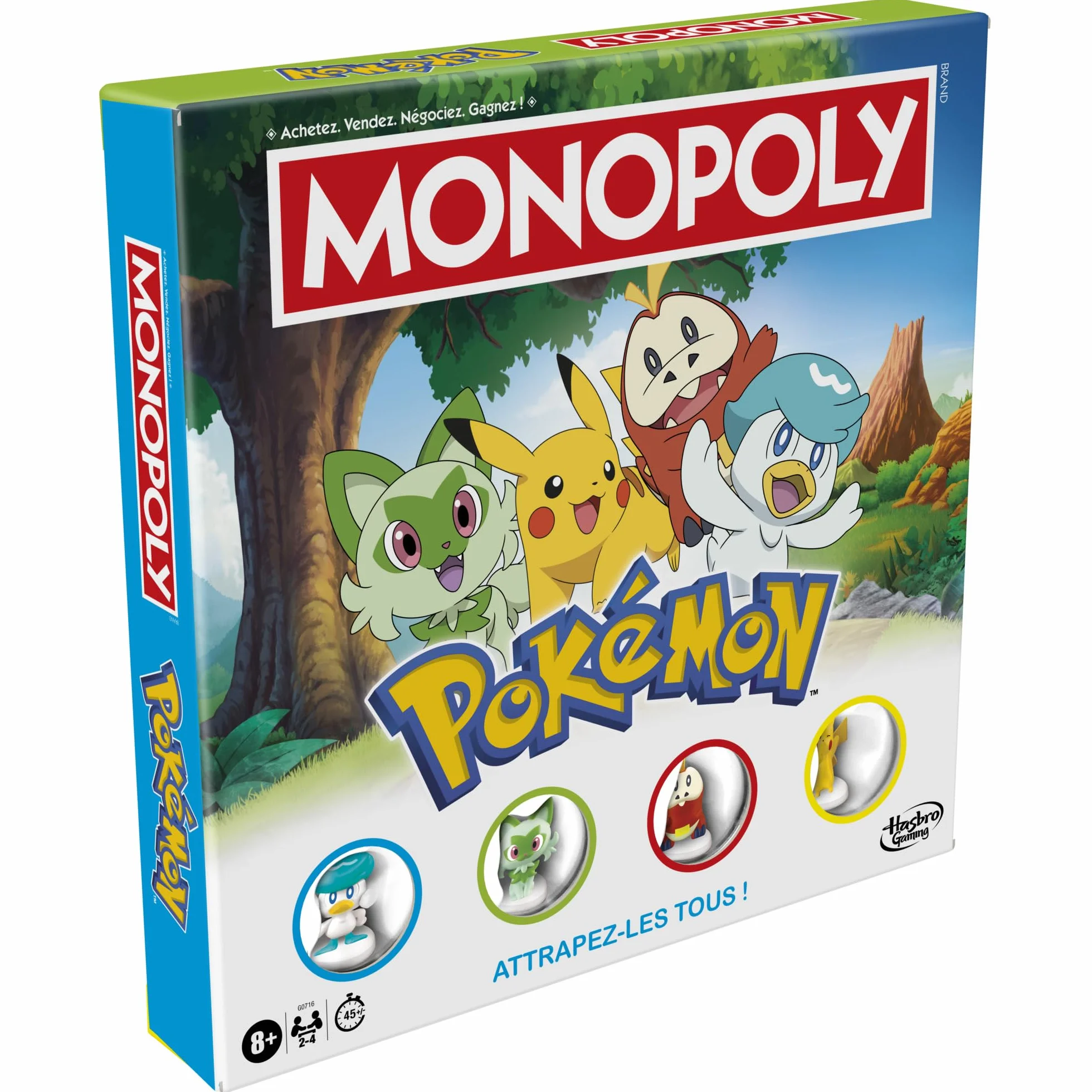 Monopoly édition Pokémon Jeu de Plateau 2 à 4 Joueurs 8 Ans Version française