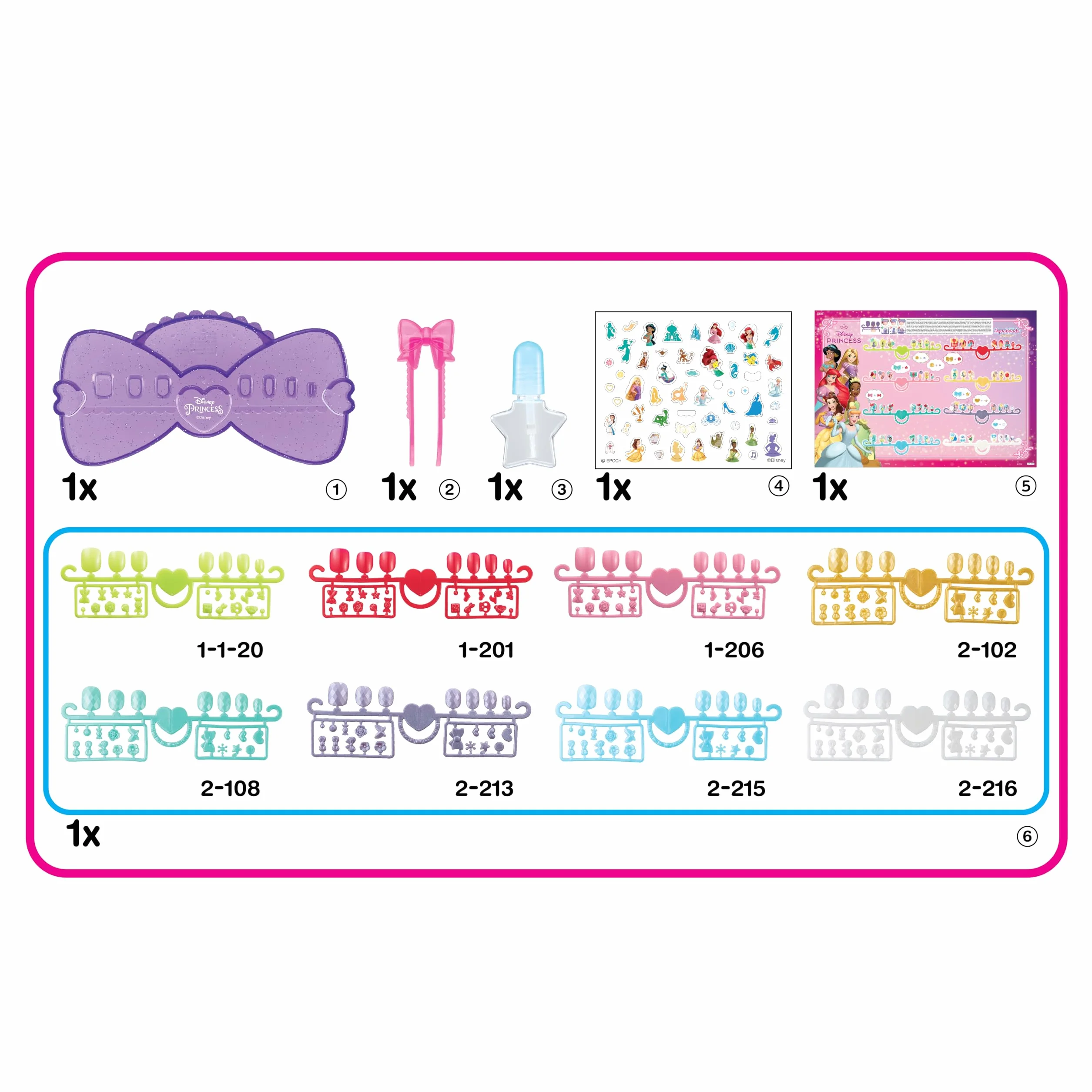 Aquabeads Nail Studio Coffret Manucure Princesses Disney Loisir Créatif Enfants 4 Ans+