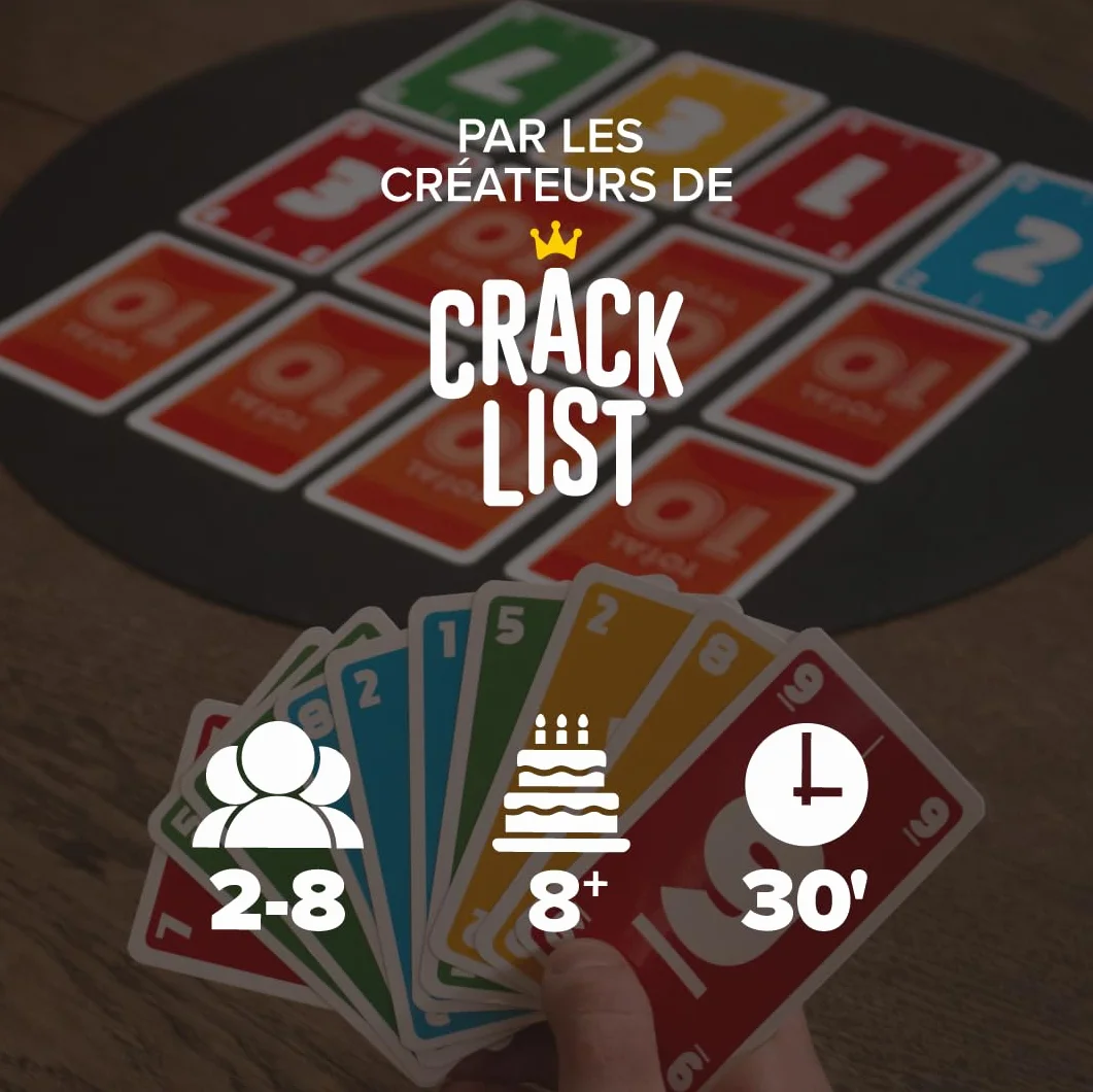 Jeu de Cartes Rami Total 10 - 2 à 8 Joueurs, Dès 8 Ans, Version Française