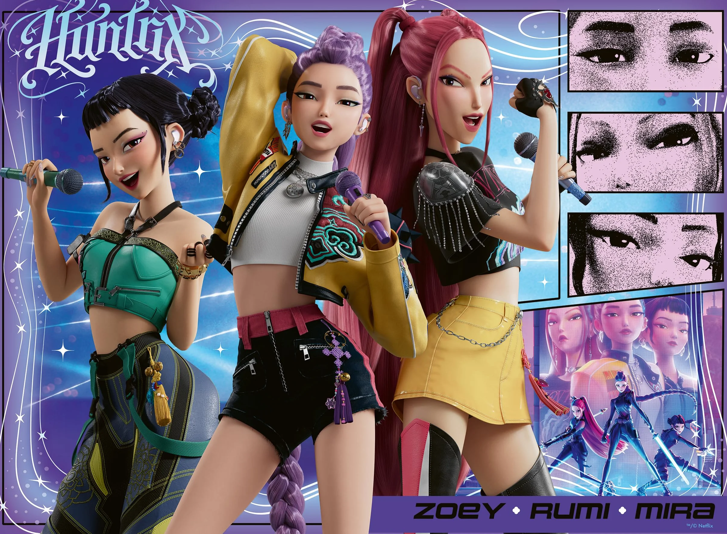 Ravensburger Puzzle Enfant 100 pièces XXL Fans Heureux Honmoon Heureux Kpop Demon Hunters dès 6 Ans