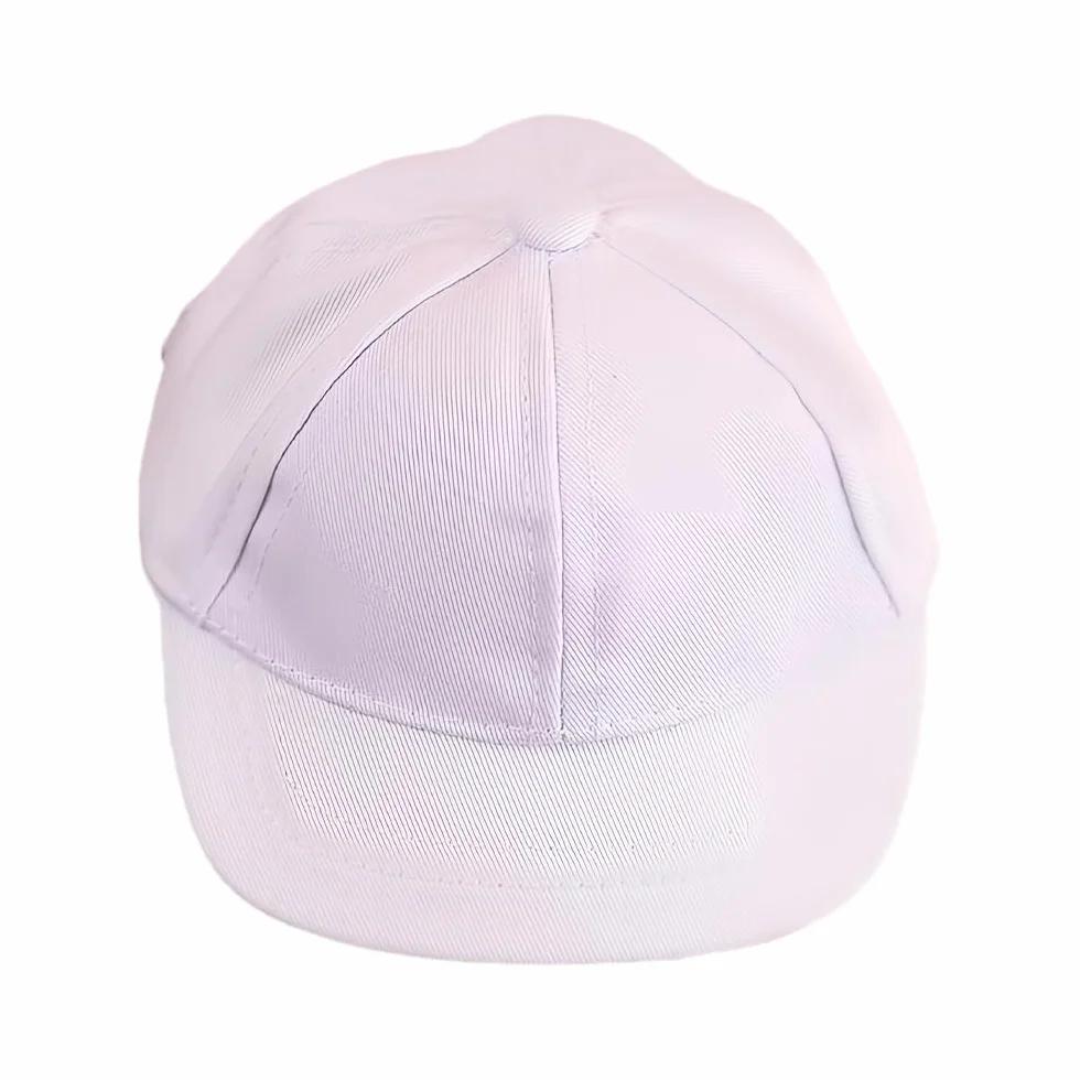 Casquette de baseball en peluche pour poupée 20 cm blanc