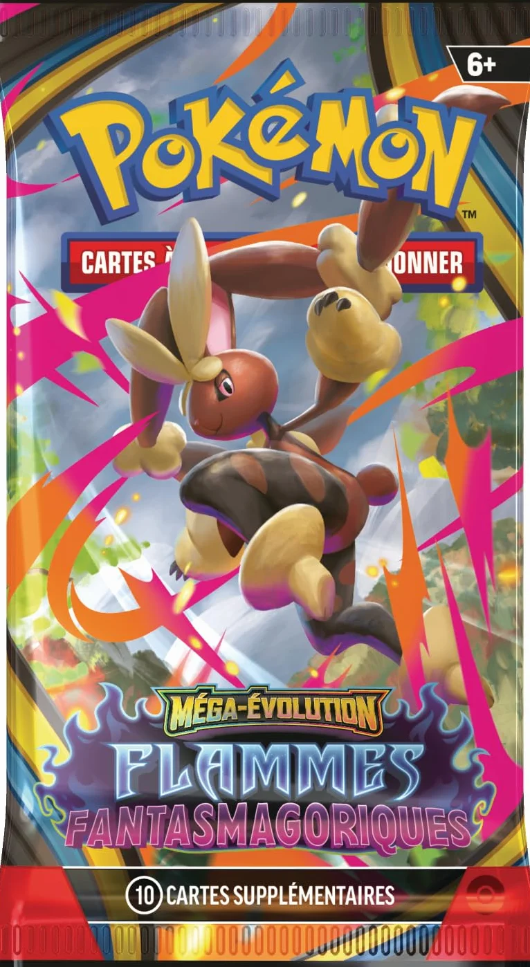 Pokémon JCC Méga-Évolution Flammes Fantasmagoriques Lot 6 boosters
