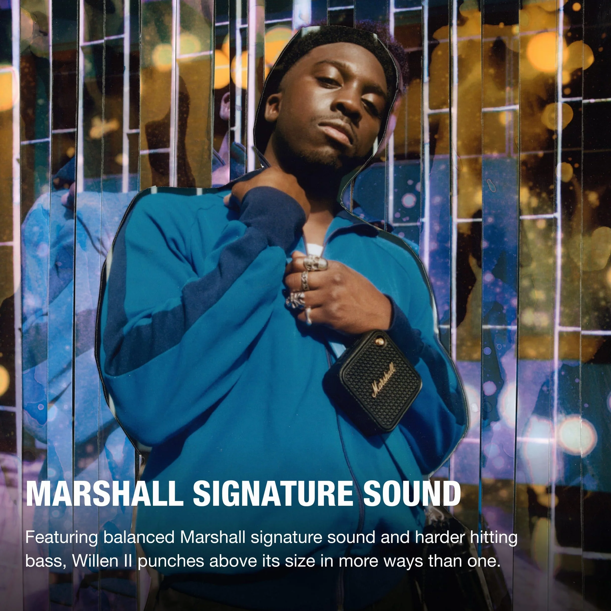 Marshall Willen II Bluetooth sans Fil Haut-parleur IP67 étanche 17 Heures Noir Laiton