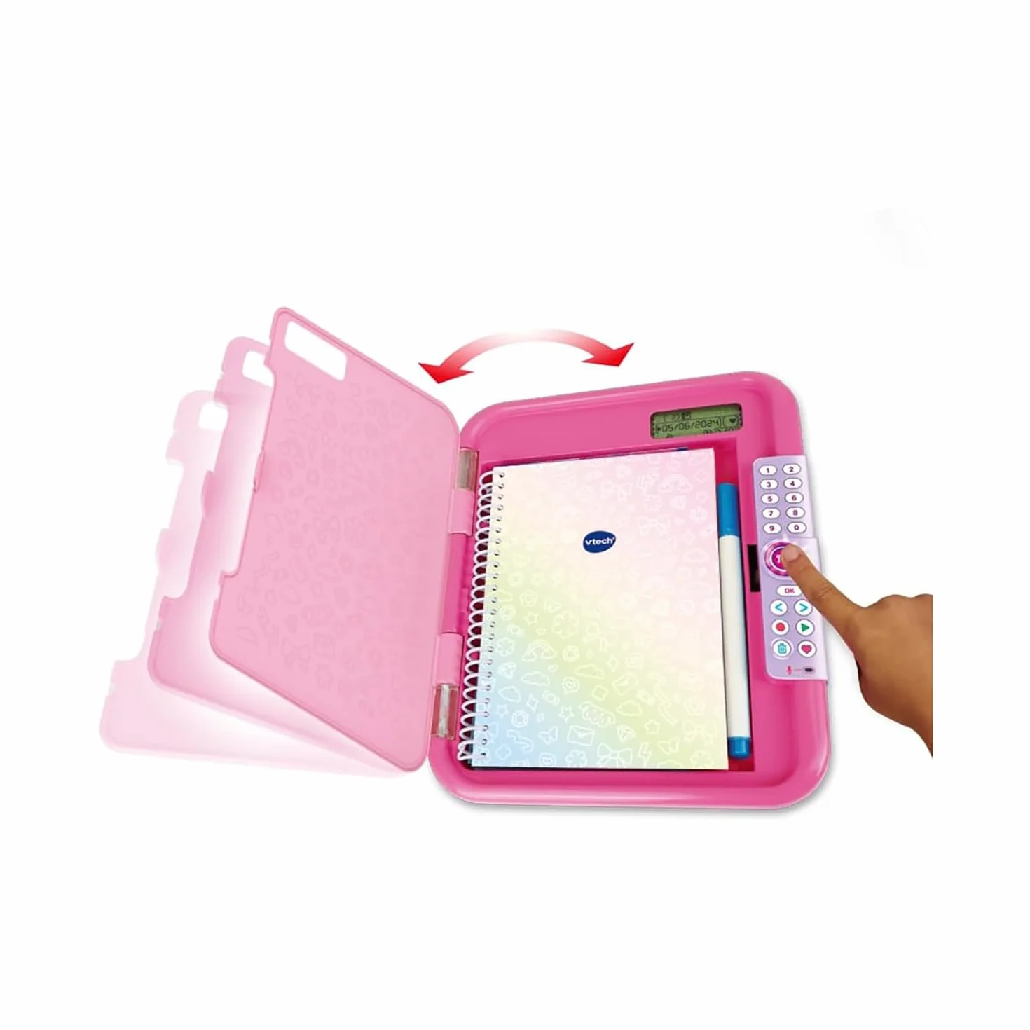 VTech KidiSecrets 365 Journal Secret Vocal Interactif pour Filles avec Enregistreur, Écran LCD et Code Secret, 5-12 Ans