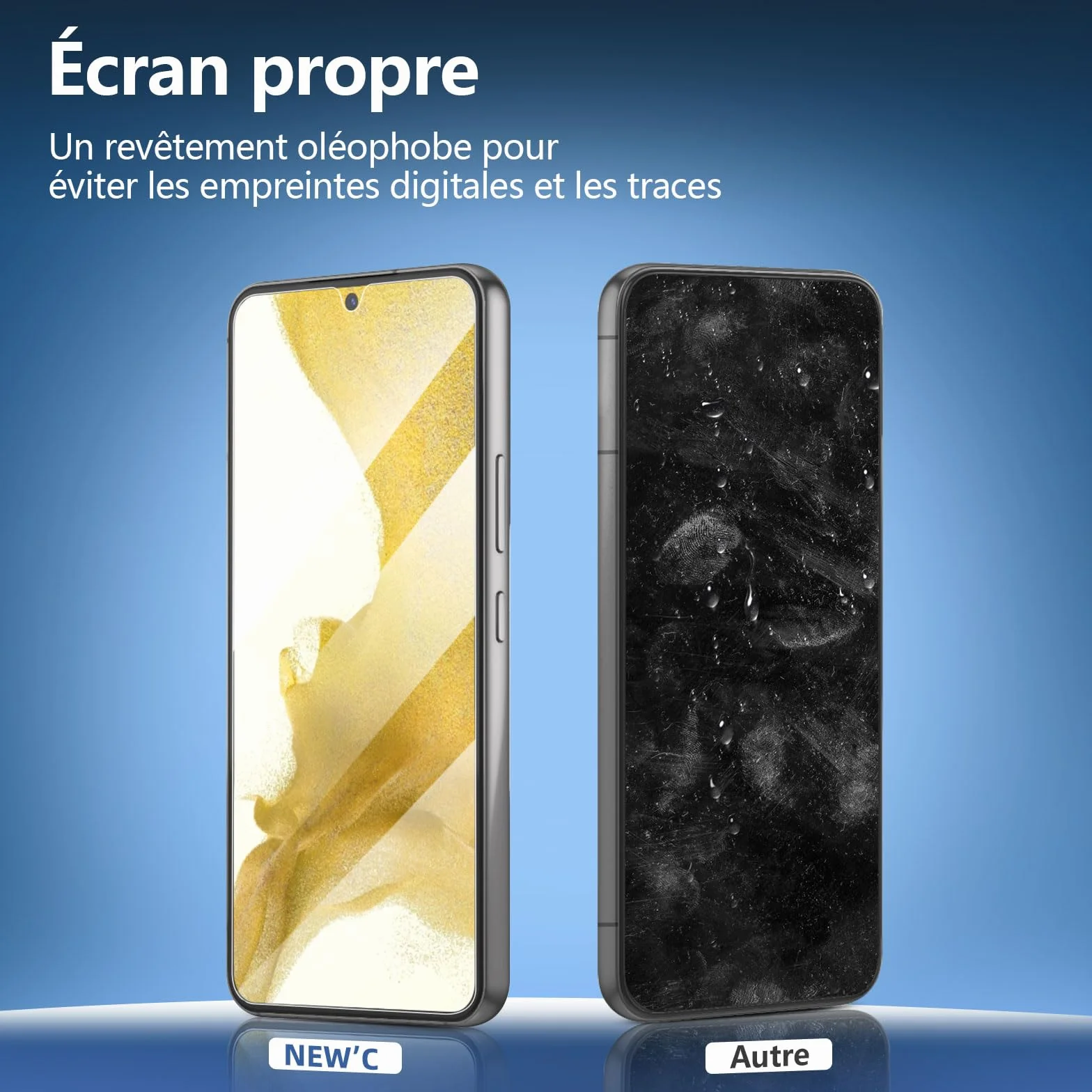 Verre Trempé pour Samsung Galaxy S22 5G, Film Protection écran 9H 0,26mm HD Ultra Transparent Lot de 3