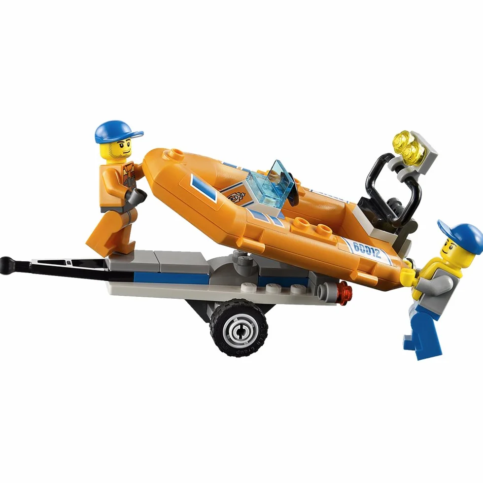 LEGO City 60012 Jeu de Construction Transporteur du Bateau du Garde Côtes