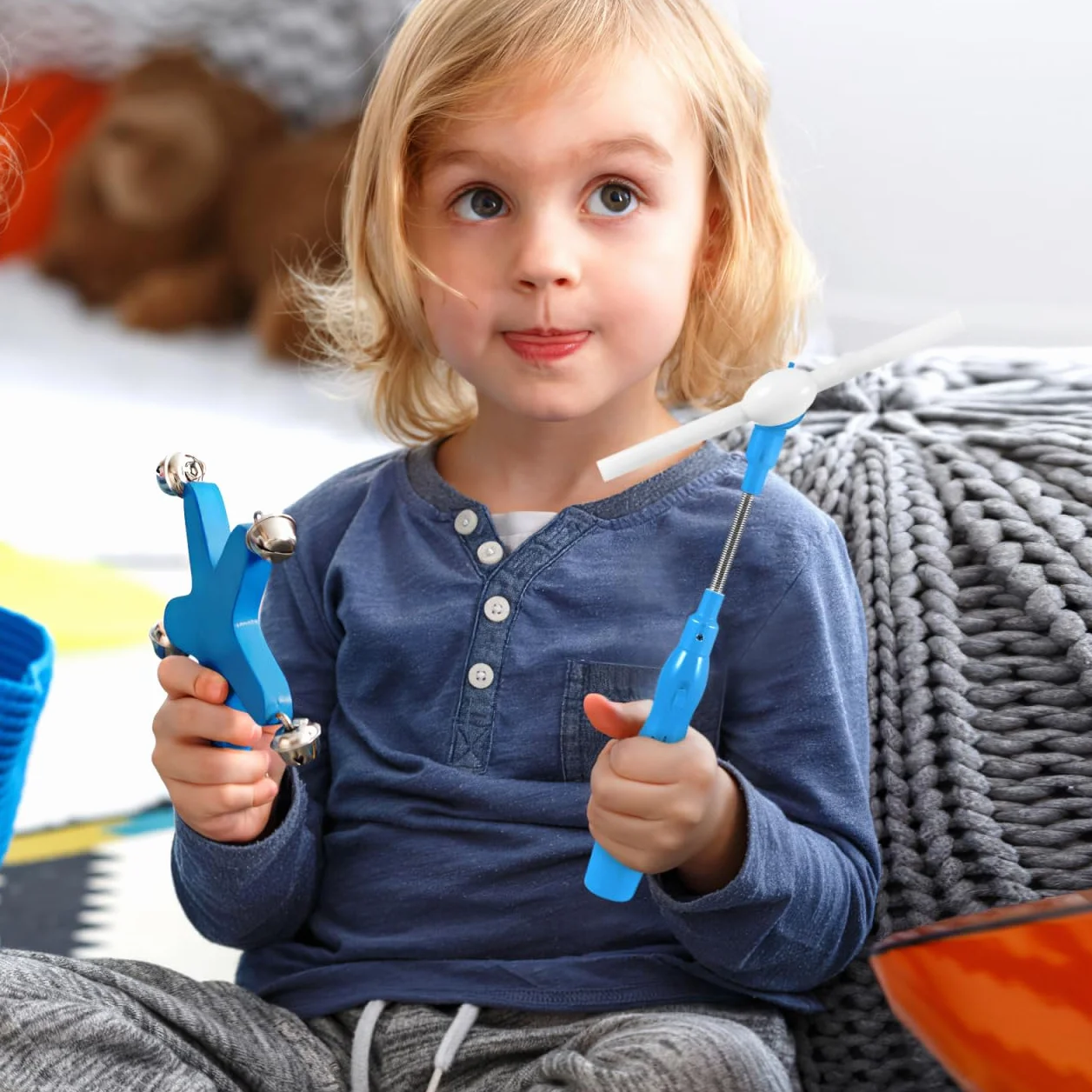 SHINEOFI 3pcs Moulins à Vent Lumineux pour Enfants avec Lumières LED et Musique - Moulins à Vent Colorés Qui Tournent, Articles de Fête