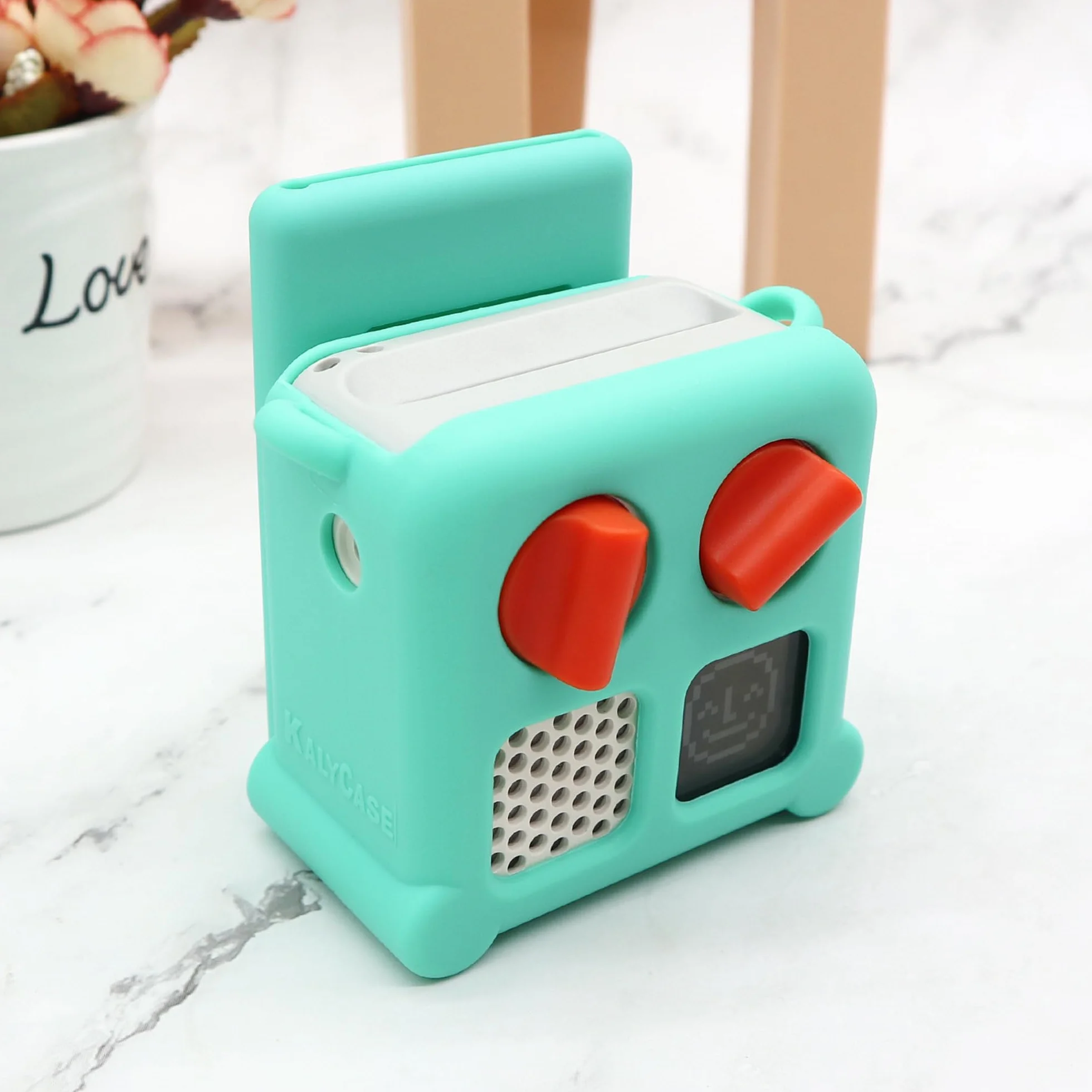 Coque Silicone YOTO Mini avec Pochette Porte-Cartes et Bandoulière Détachable Vert
