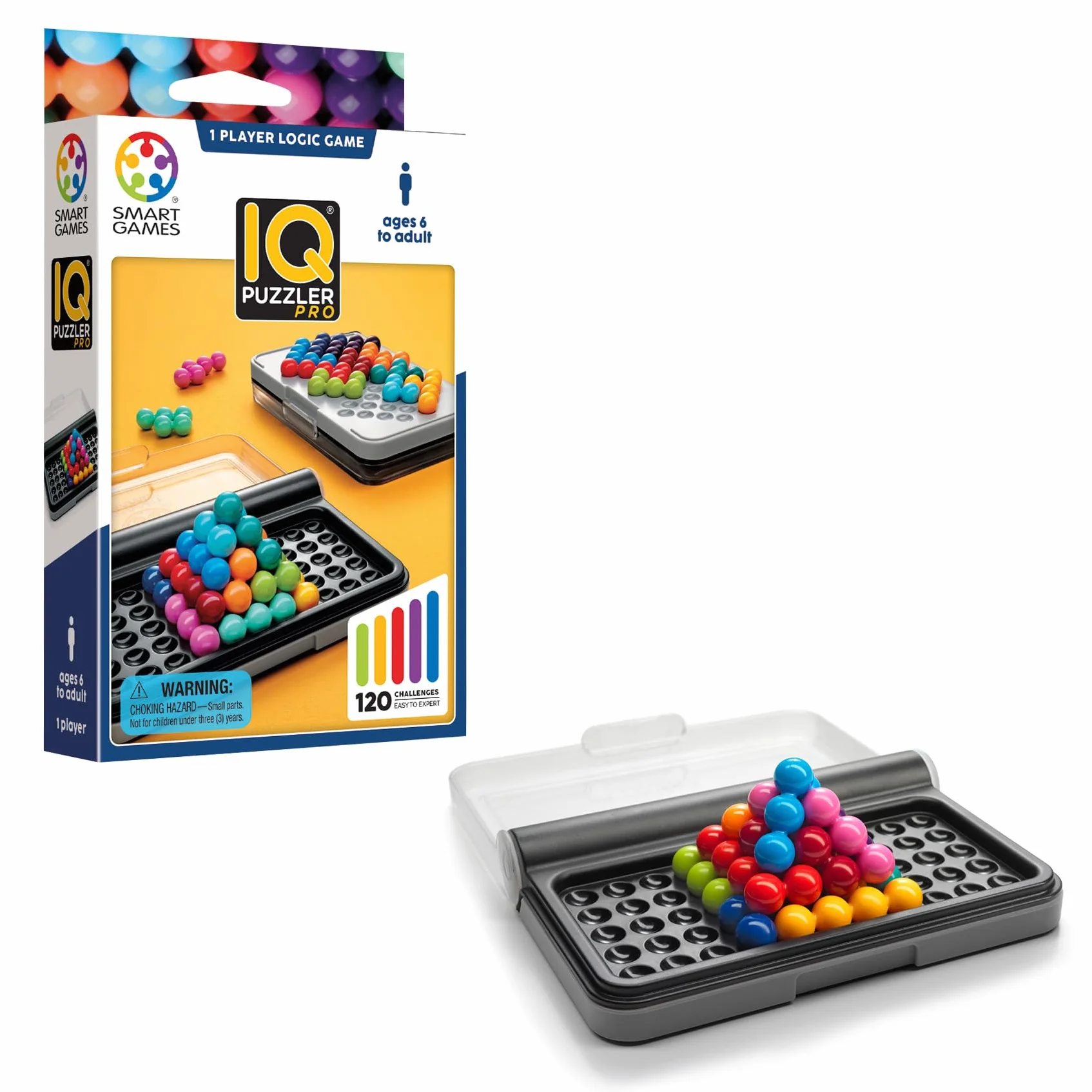 SmartGames IQ Puzzler Pro Jeu Casse Tête 120 Défis 2D 3D 3 Modes de Jeu