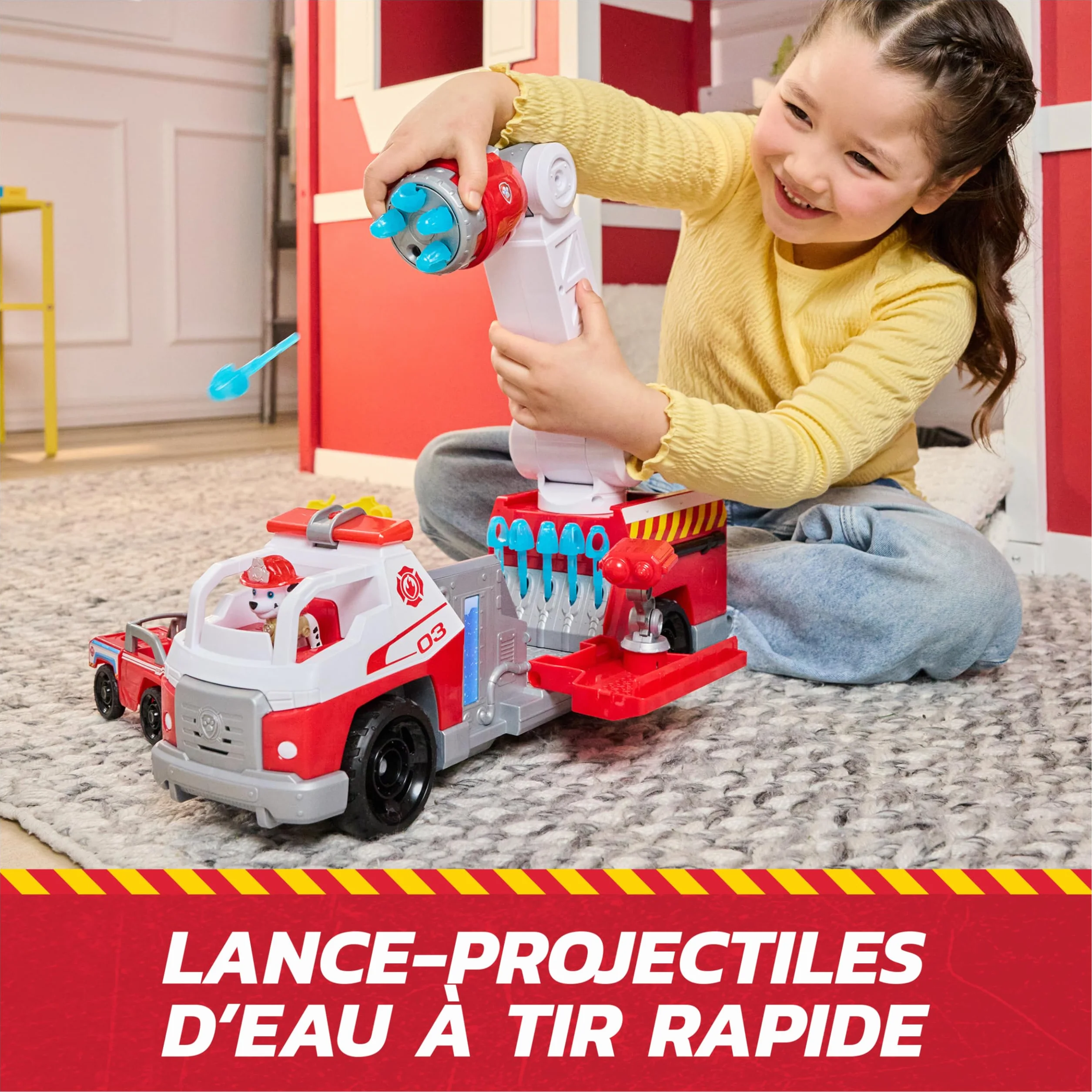 Paw Patrol Pat Patrouille Camion De Pompiers Fire Rescue Voiture Figurine Marcus Effets Sonores Lumineux Jouet Enfant 3 Ans
