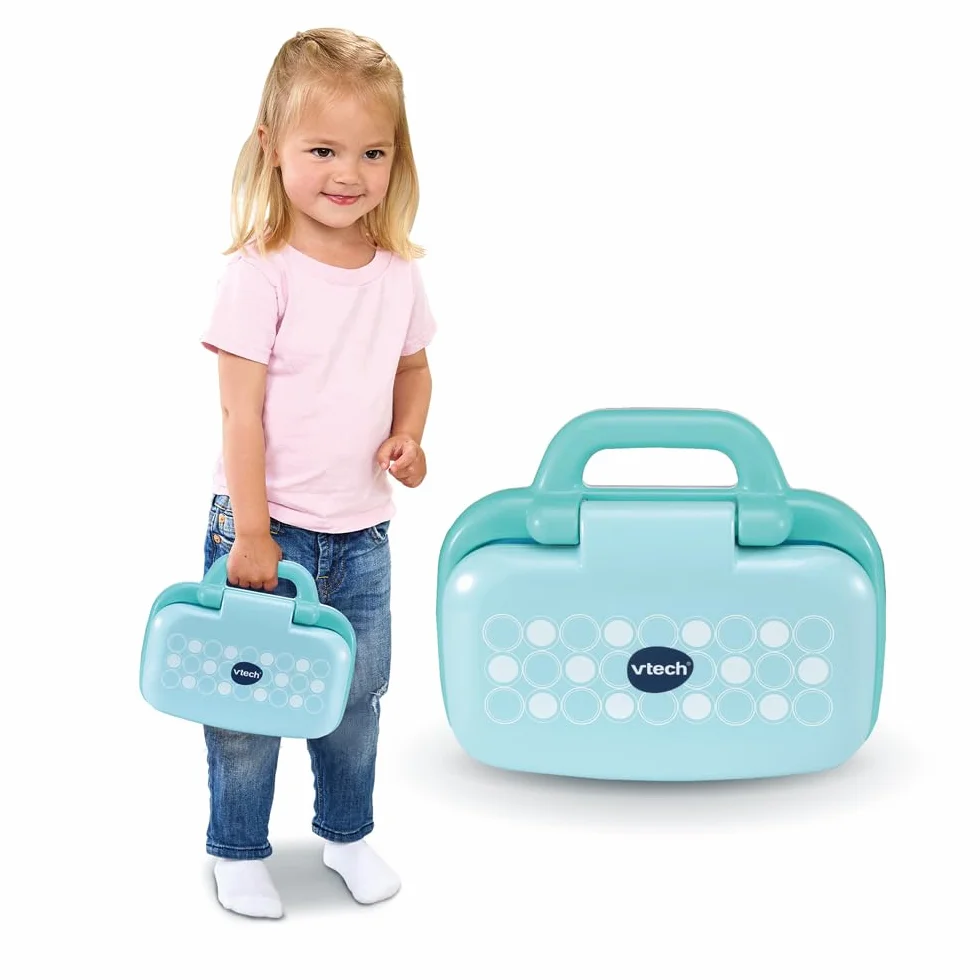 VTech Mon Premier Ordi Éducatif et Musical Ordinateur Portable Enfant avec Écran Animé Clavier ABC Poignée de Transport 7 Jeux Éducatifs Cadeau Enfant 2 à 5 Ans