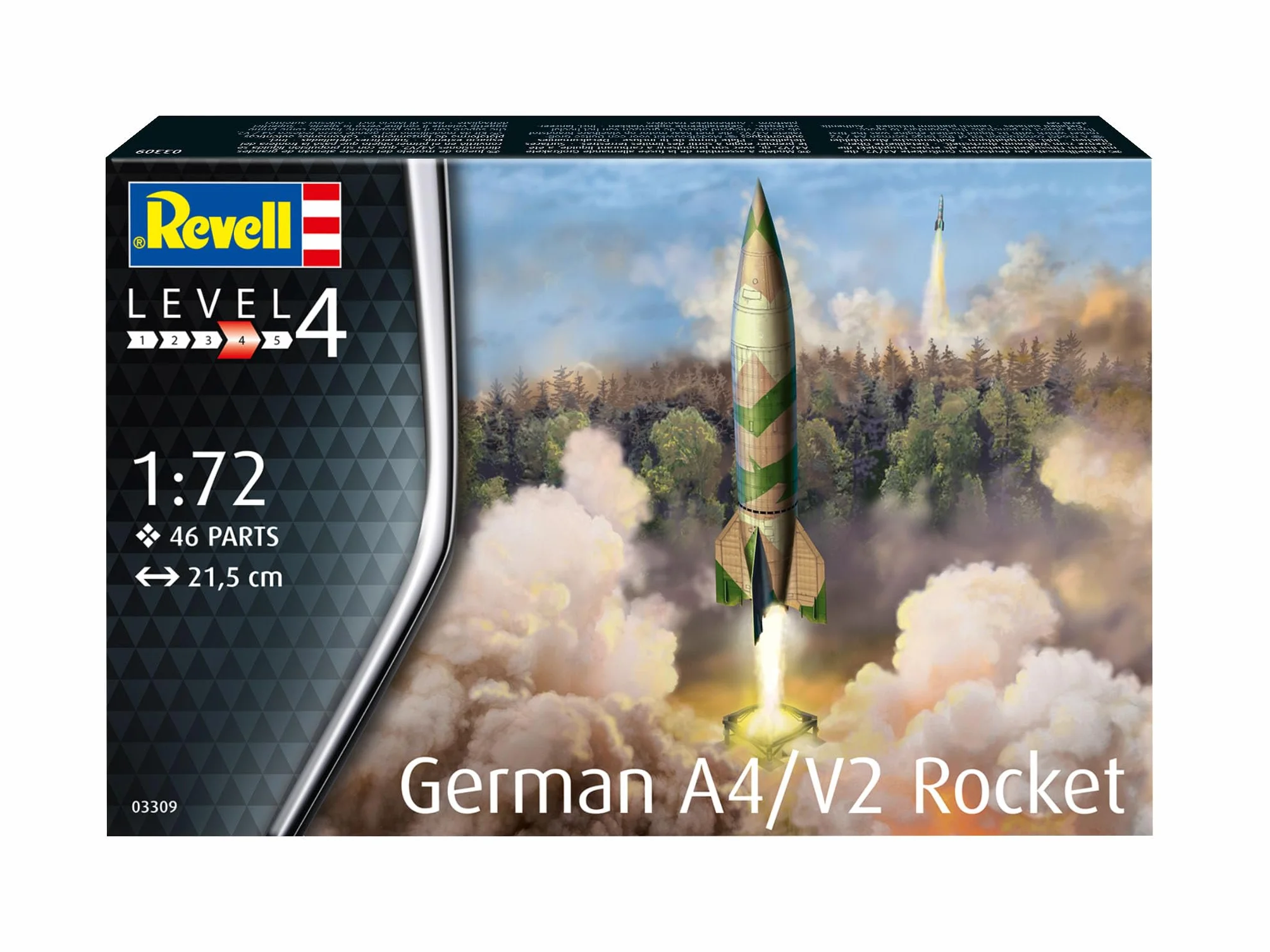 Maquette Missile Allemand V2/A2 avec Base de Lancement