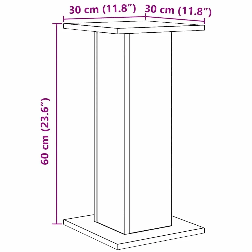 vidaXL Supports de Haut-parleurs 2 pcs Chêne Artisanal Bois ingénierie HiFi