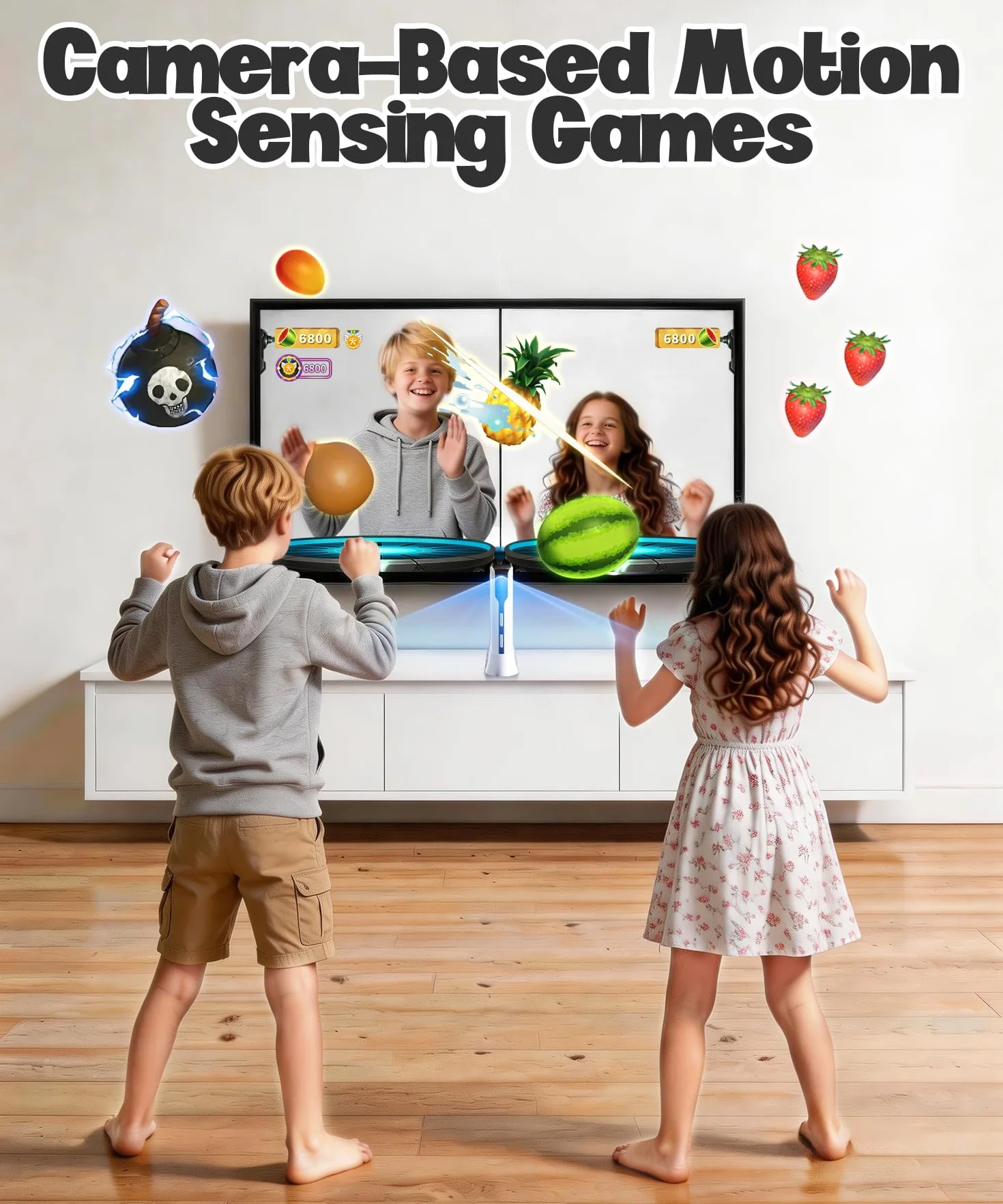 Console de Jeux de Mouvement pour Enfants, Système Plug & Play pour TV, Activité Physique en Intérieur