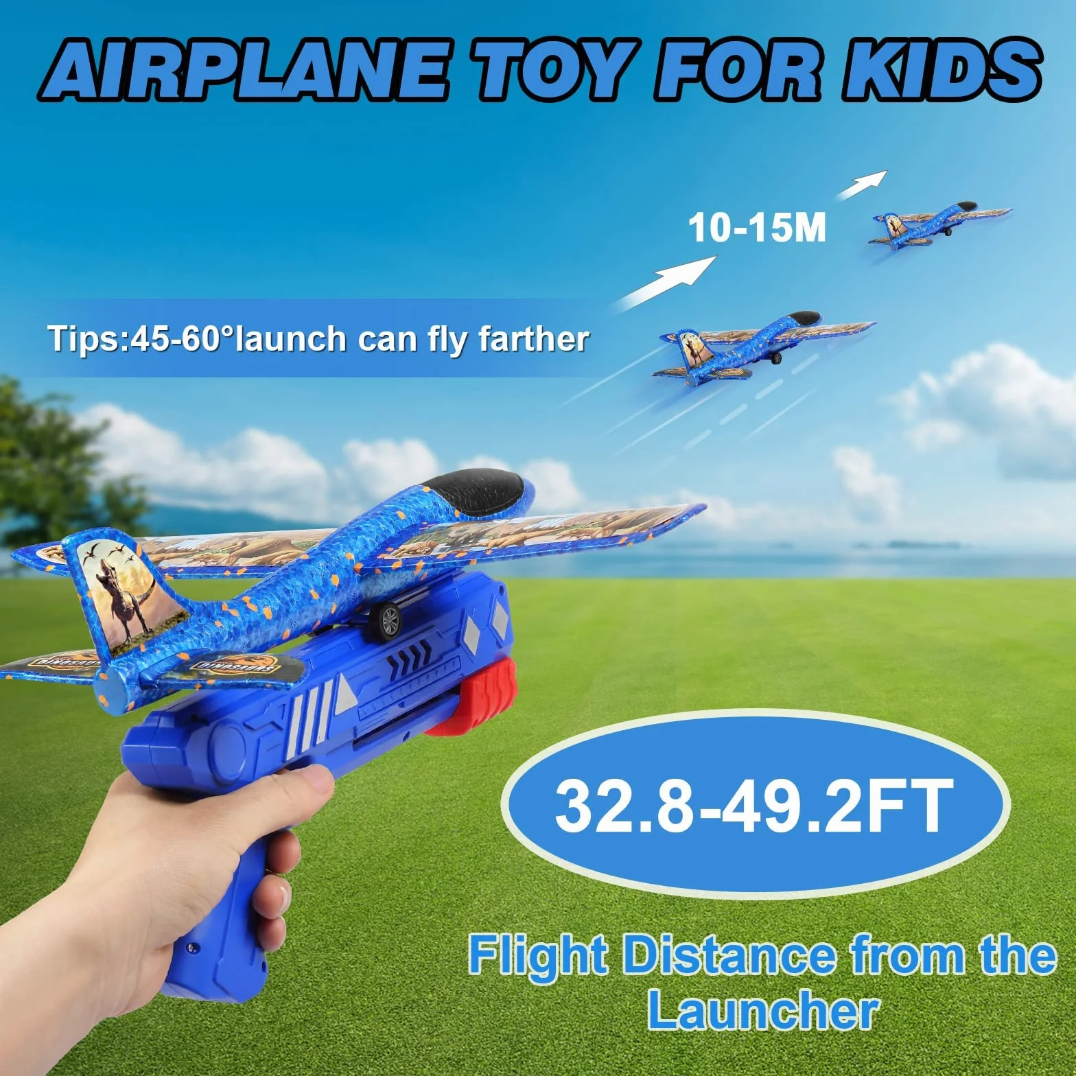 Joozmui Avion Polystyrene Planeur Jouet Garcon 3-9 Ans Exterieur Cadeau Anniversaire