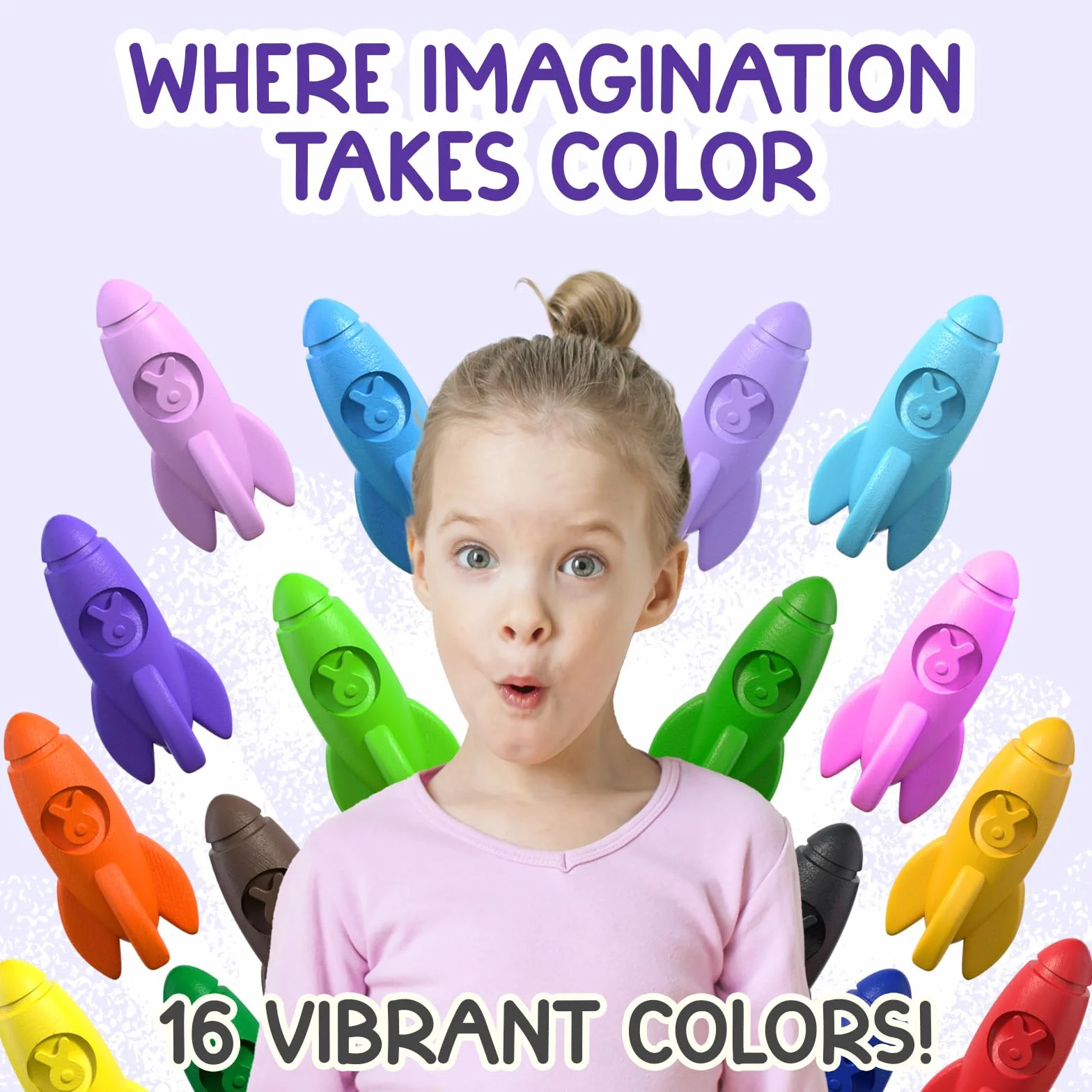 TinyGeeks Crayons Non Toxiques Lavables pour Enfants 3-8 Ans - Crayon Bebe Faciles à Tenir